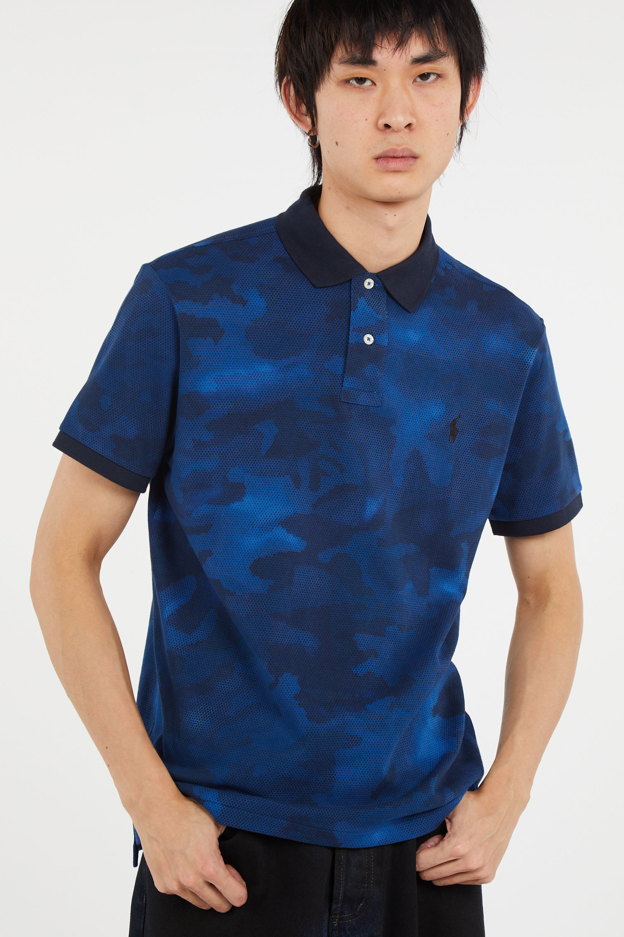 Short-sleeved polo shirt Blue