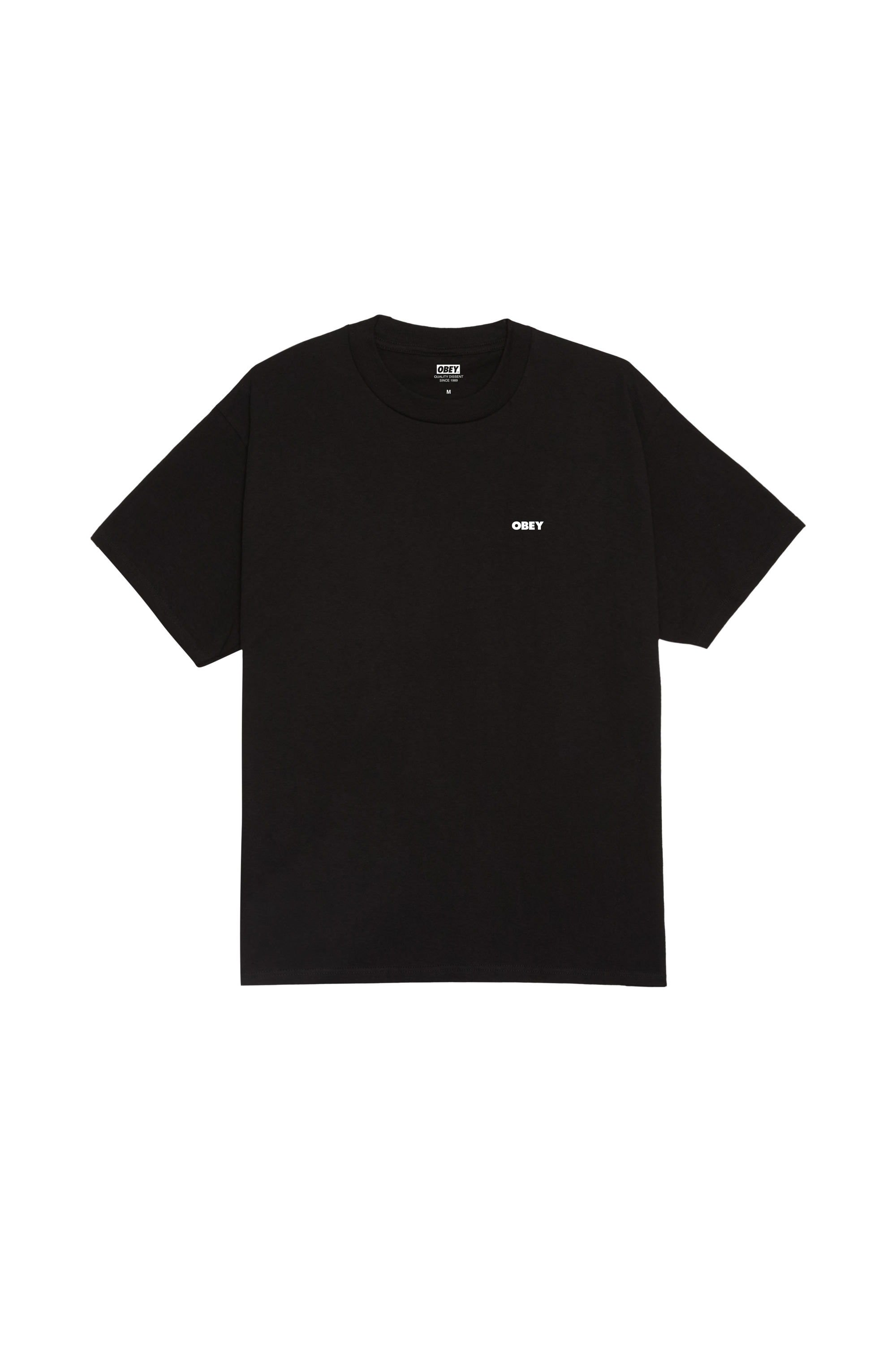 Regular-fit round-neck cotton T-shirt | Black OBEY Men