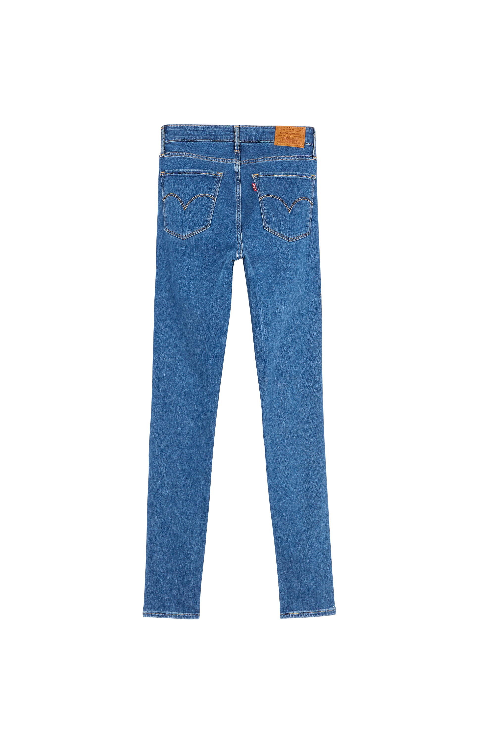 Jean skinny taille haute Bleu