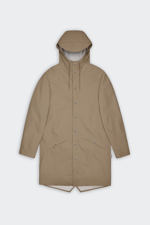 Coupe-vent imperméable long à capuche - Taille L Beige