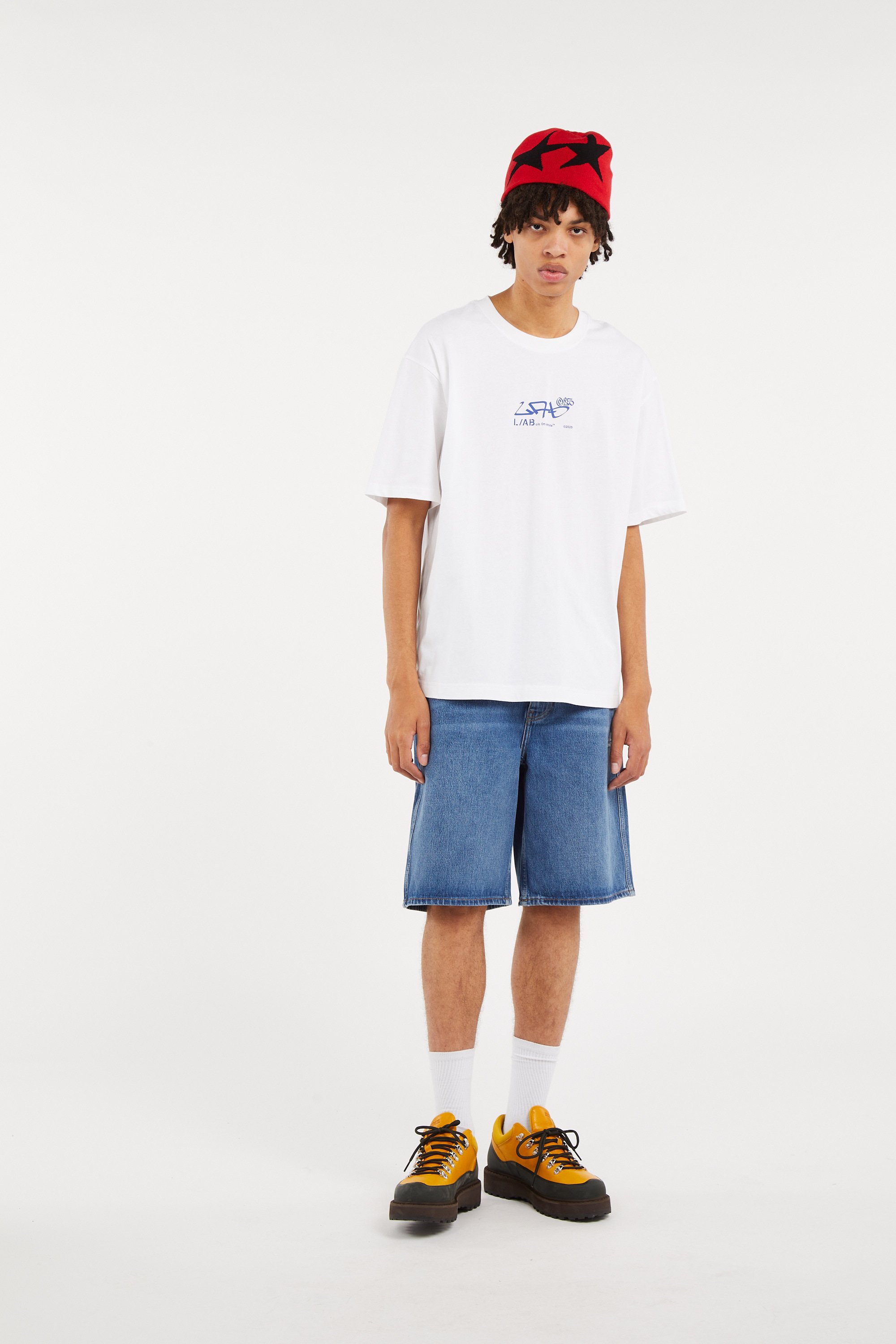 Short OFF WHITE LAB Bleu