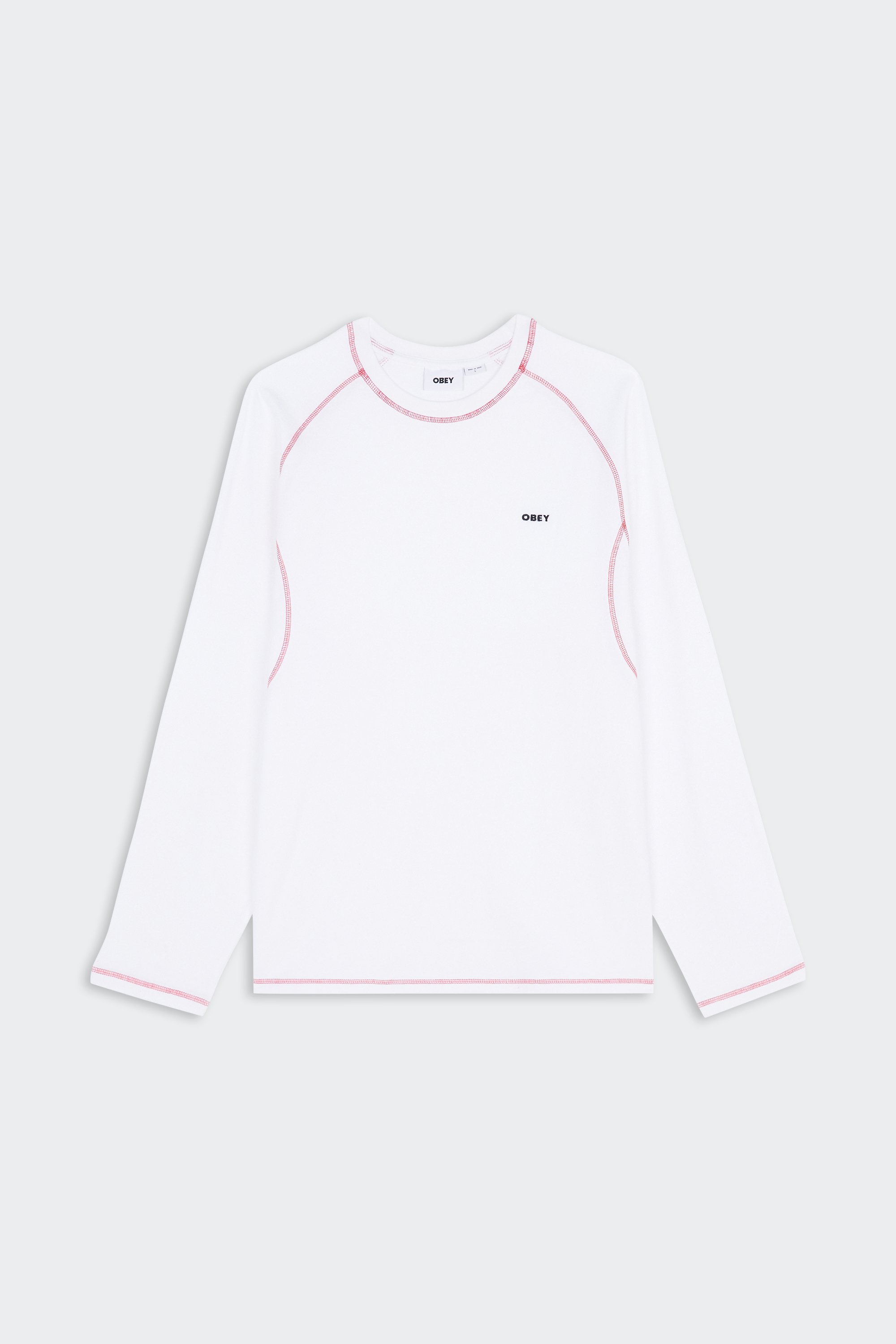 Regular-fit round-neck cotton T-shirt | White by OBEY Regular-fit round-neck cotton T-shirt White