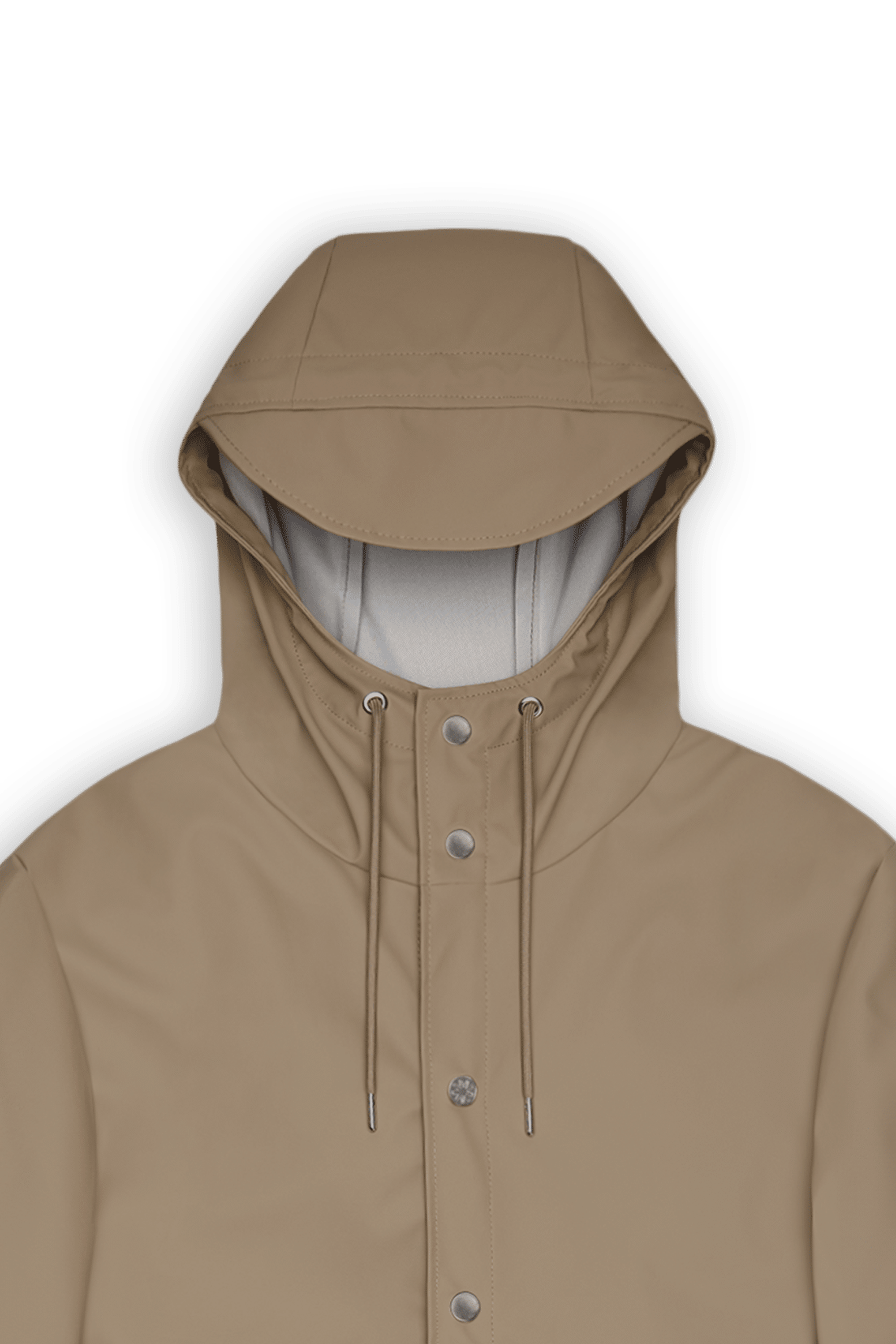 Coupe-vent imperméable long à capuche RAINS Beige