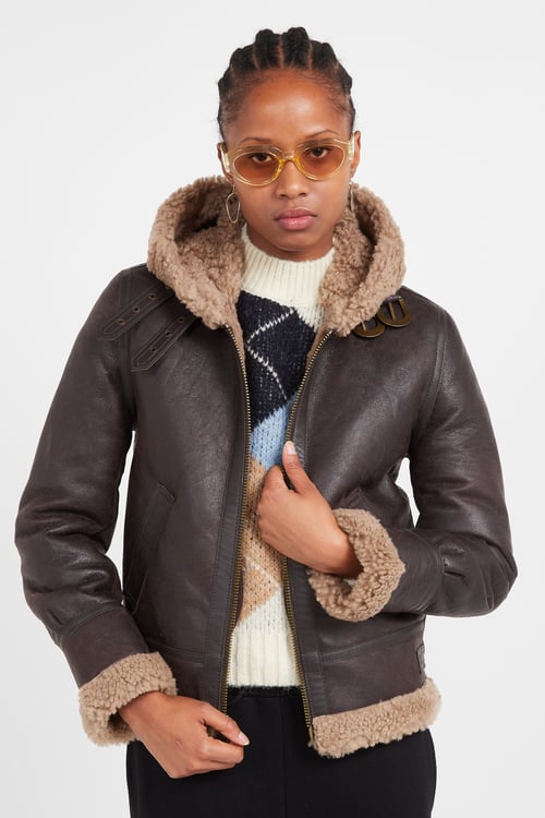 SCHOTT BOMBARDIER CAPU Marron