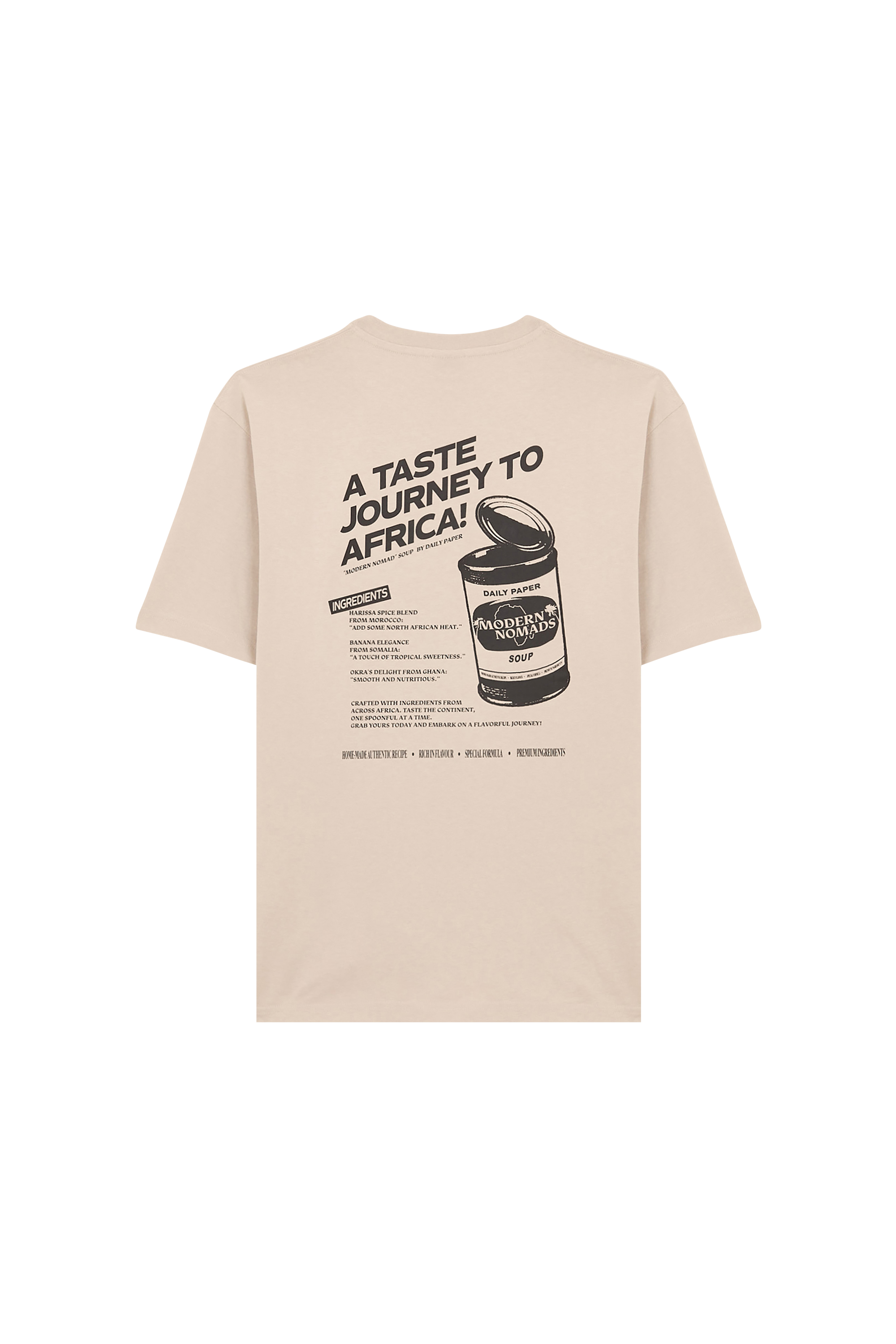 Regular-fit round-neck cotton T-shirt Beige