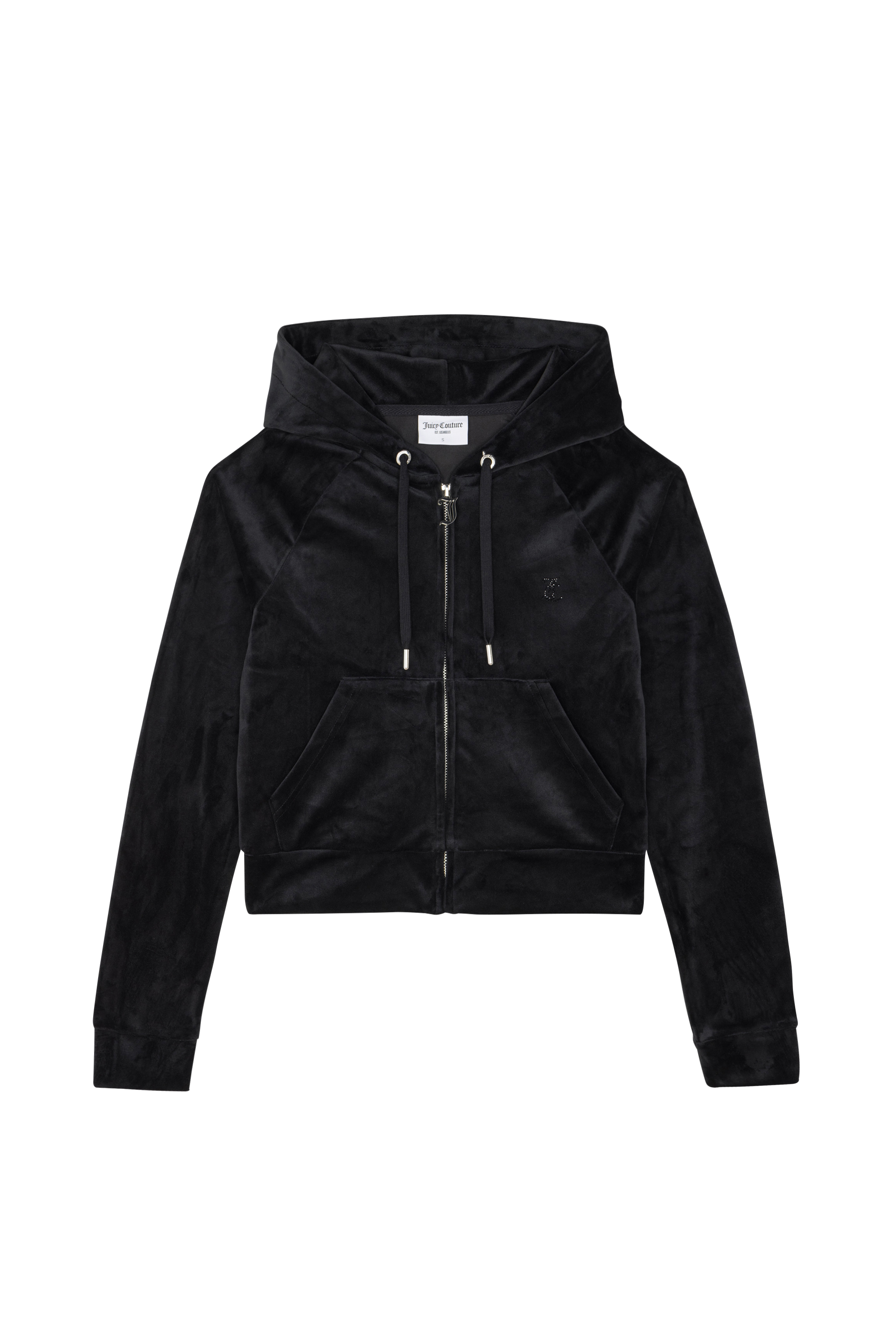Regular-fit zip-up cotton-blend hoodie with Pony Player Madison Outline Hoodie With Diamante Bra Black