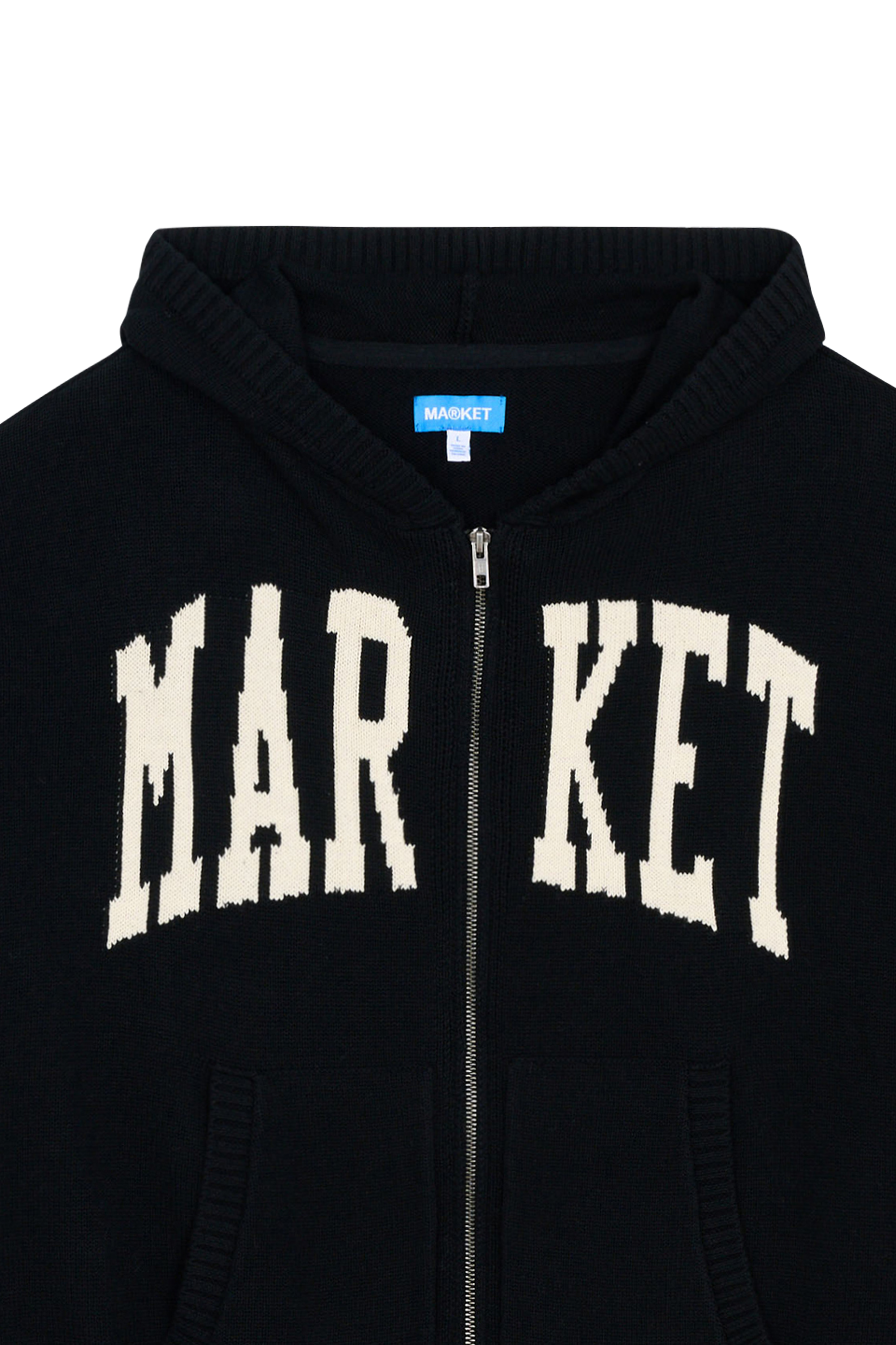 Regular-fit zip-up cotton-blend hoodie with Pony Player Black