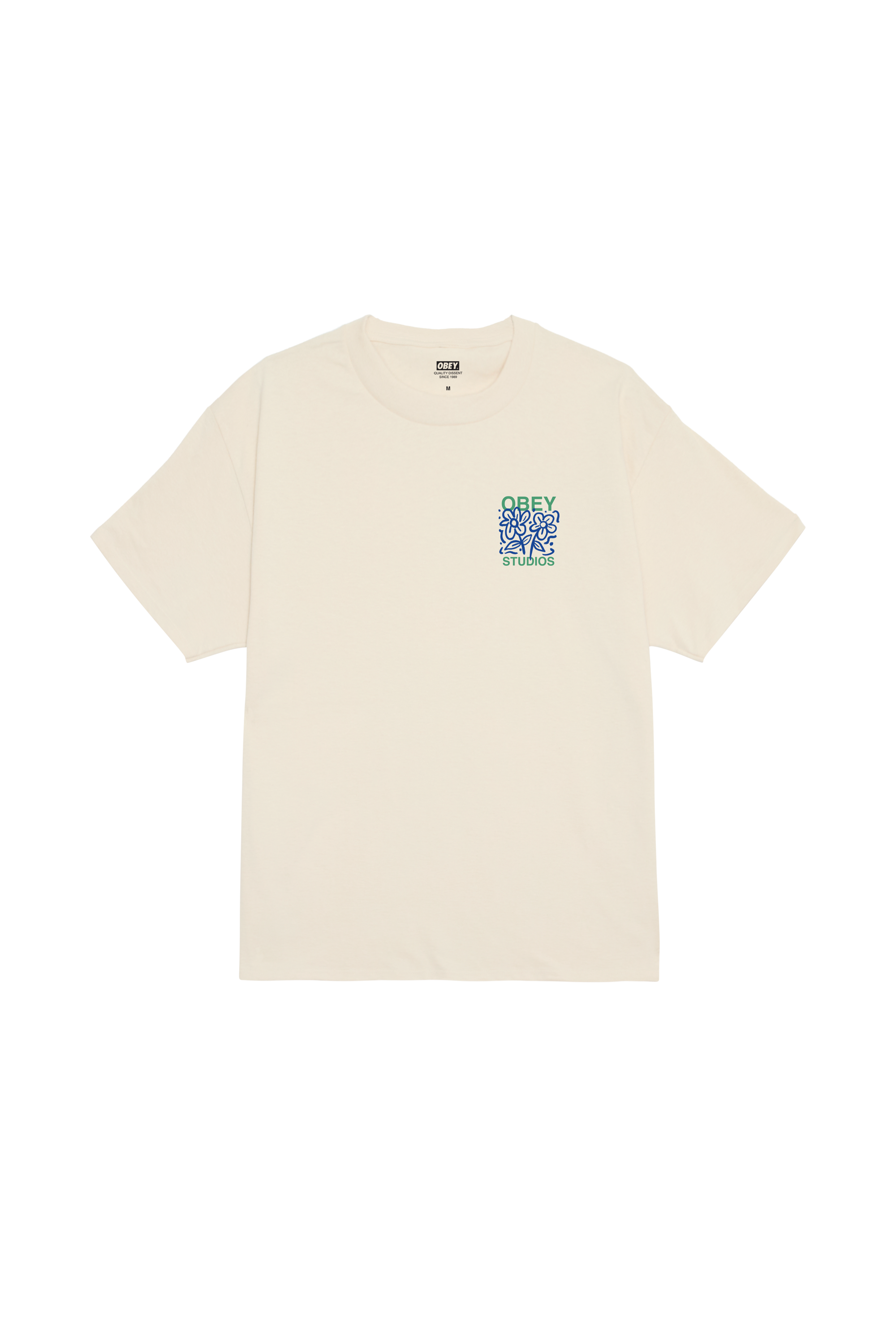 Regular-fit round-neck cotton T-shirt | Beige OBEY Men