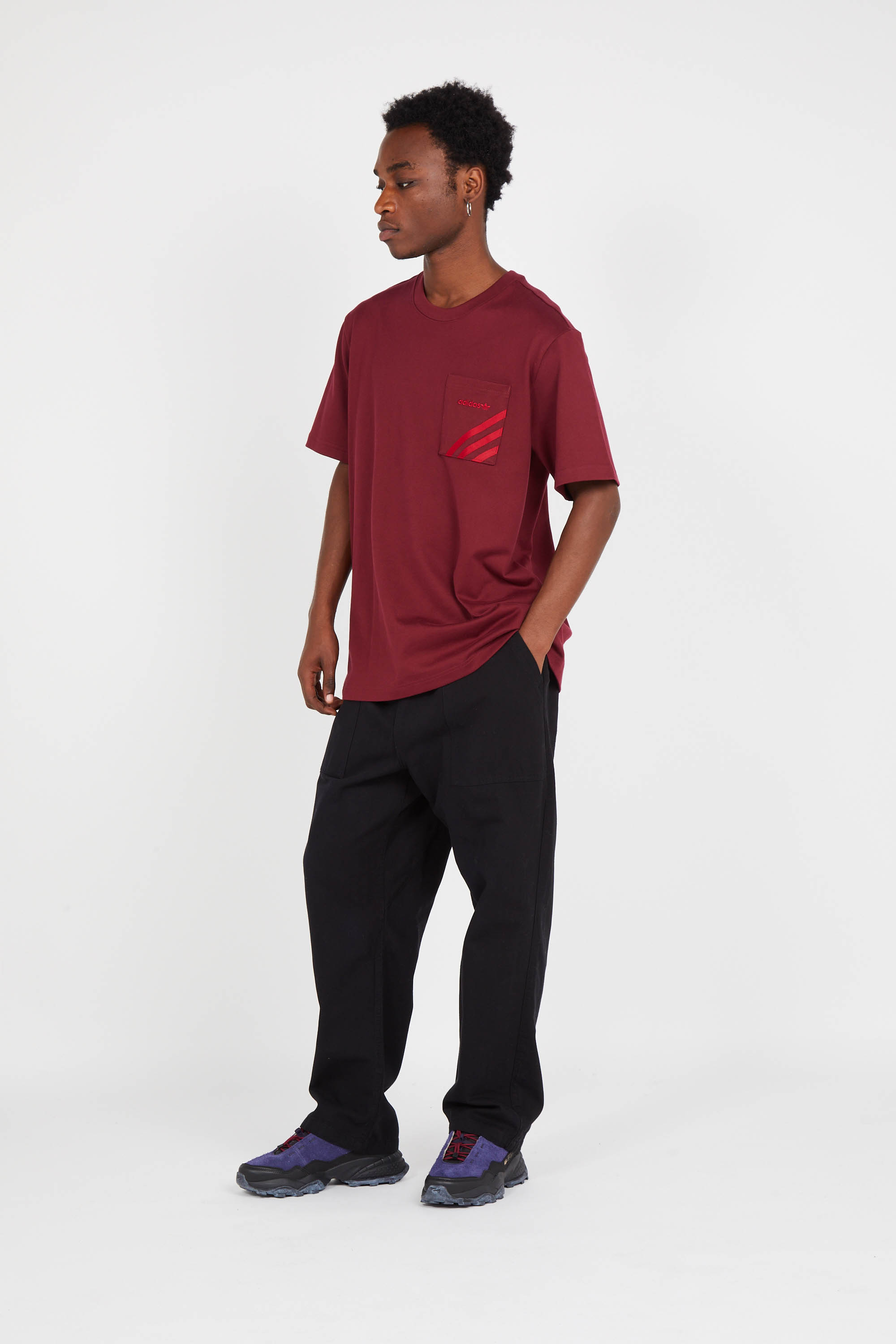 Regular-fit round-neck cotton T-shirt Red