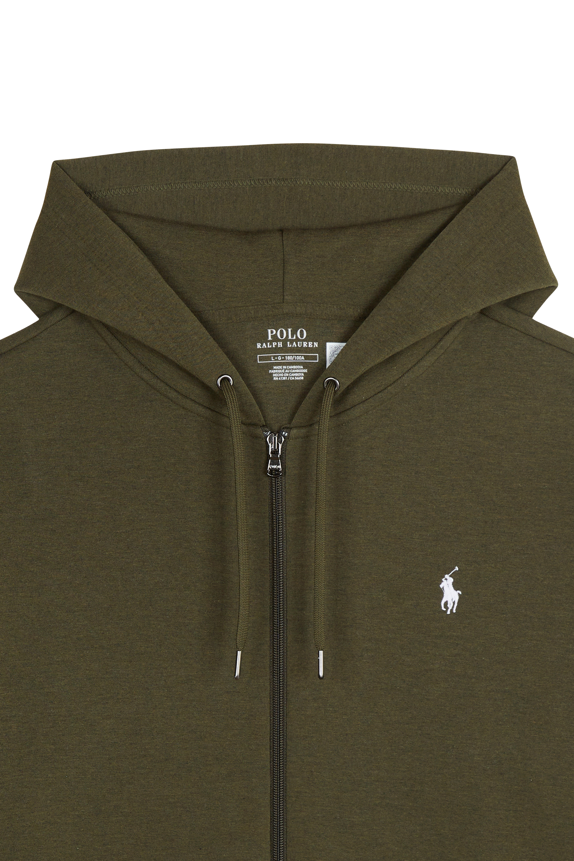 Zippered hoodie Green