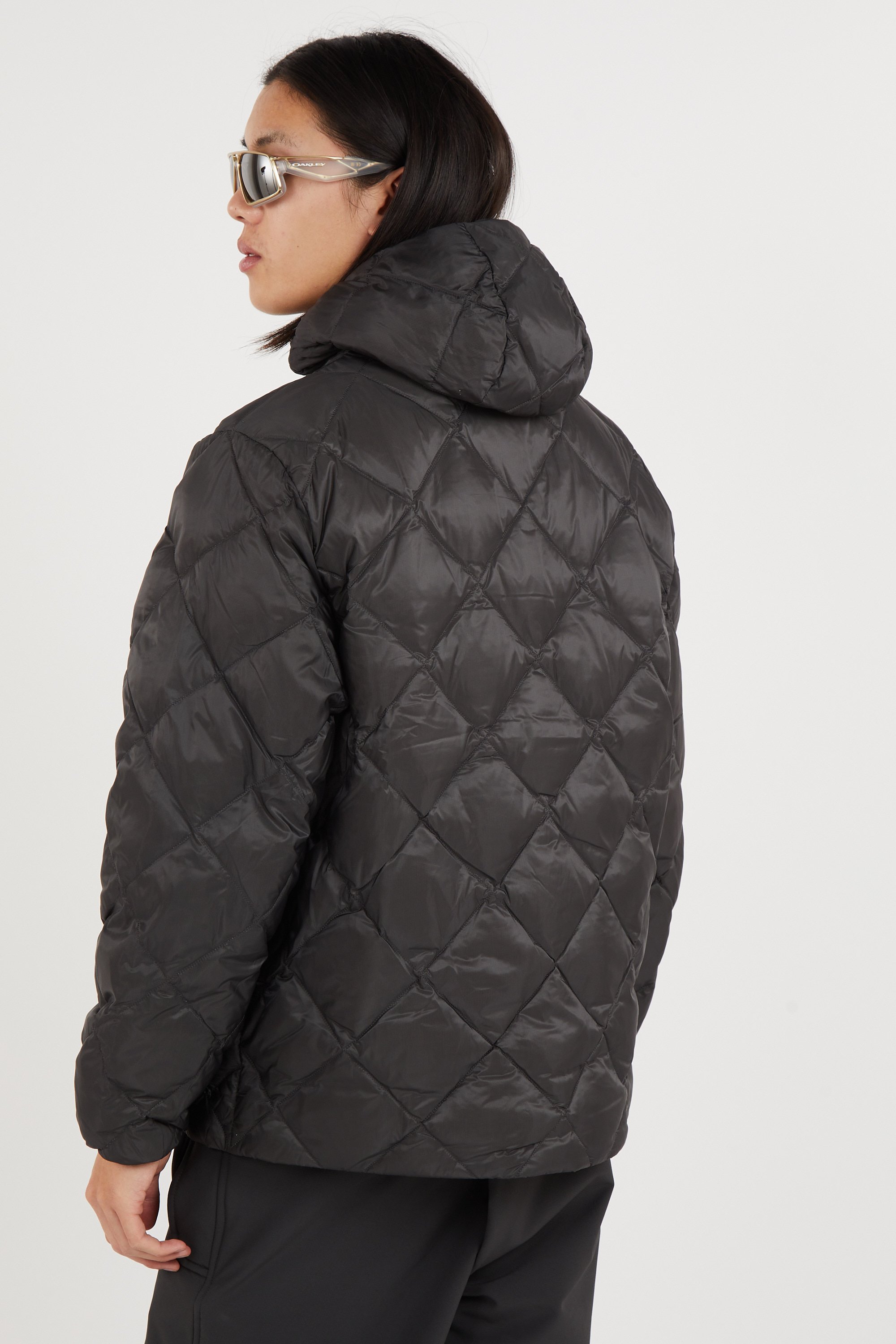 Lightweight quilted padded jacket with high neck Khaki