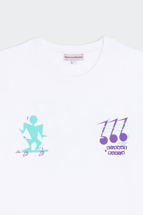 BISOUS SKATEBOARDS T-shirt Blanc