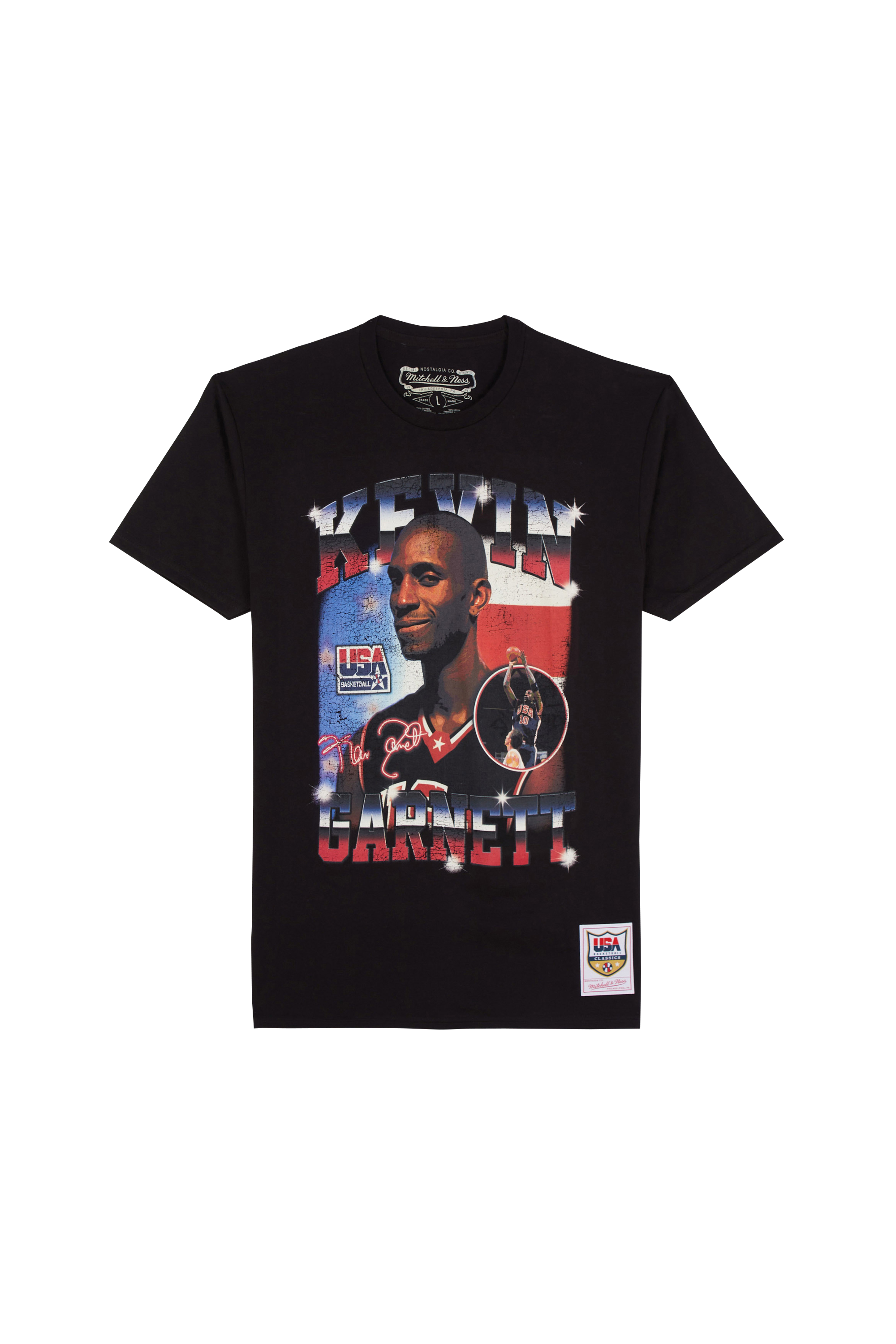 Regular-fit round-neck cotton T-shirt Black