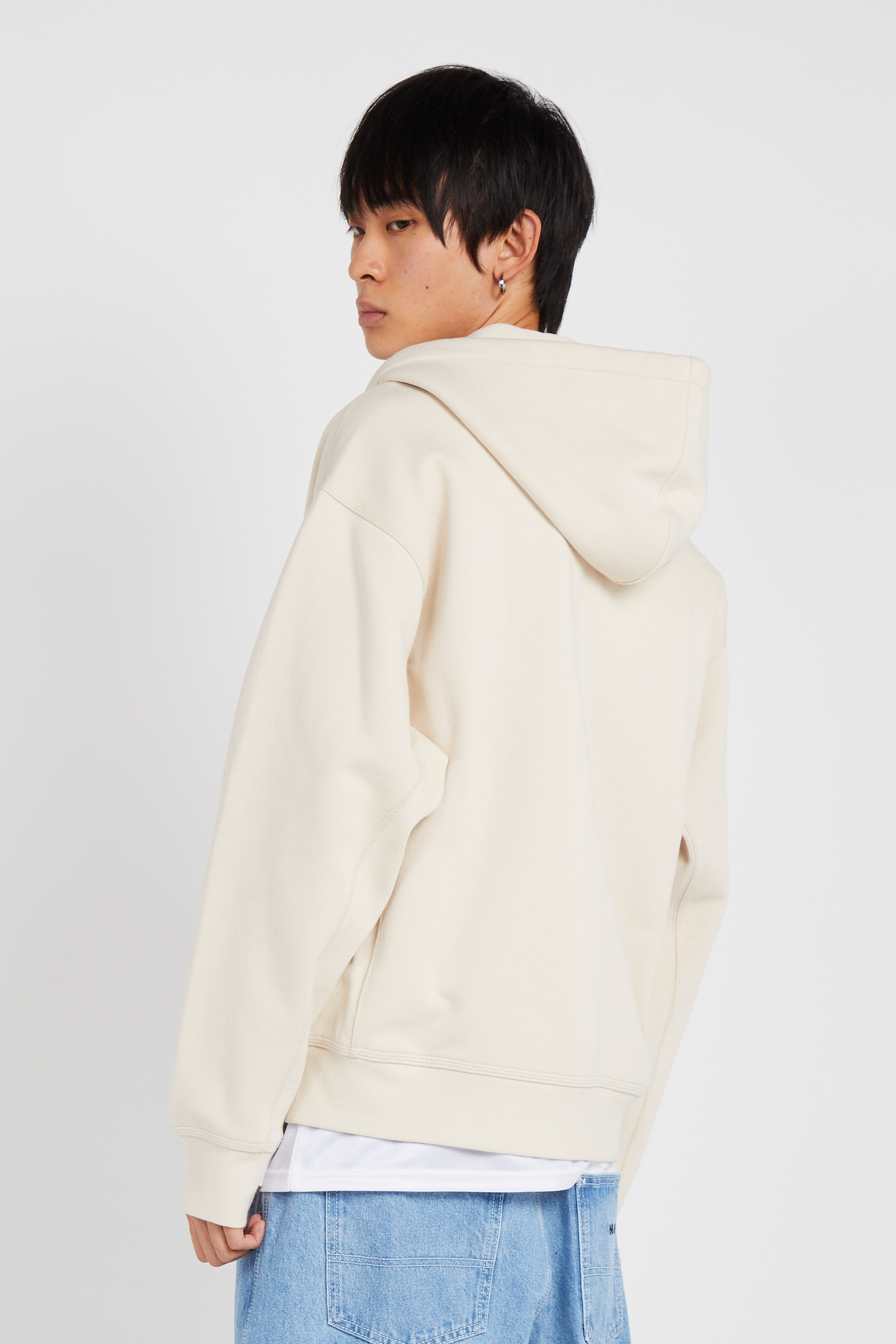 zip-up hoodie Beige