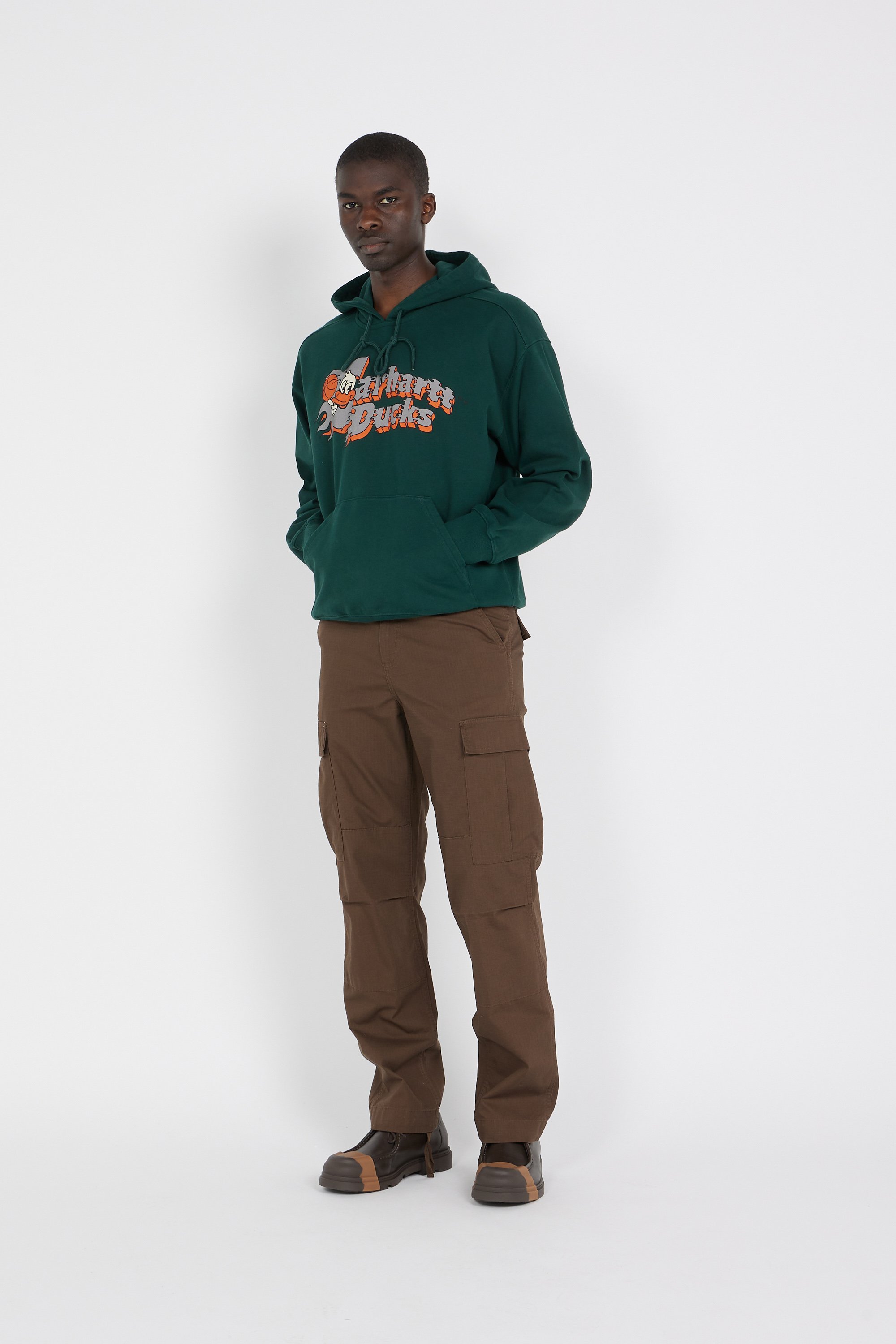Hoodie Hooded Flaming Ducks Sweat Green Carhartt Wip - Men