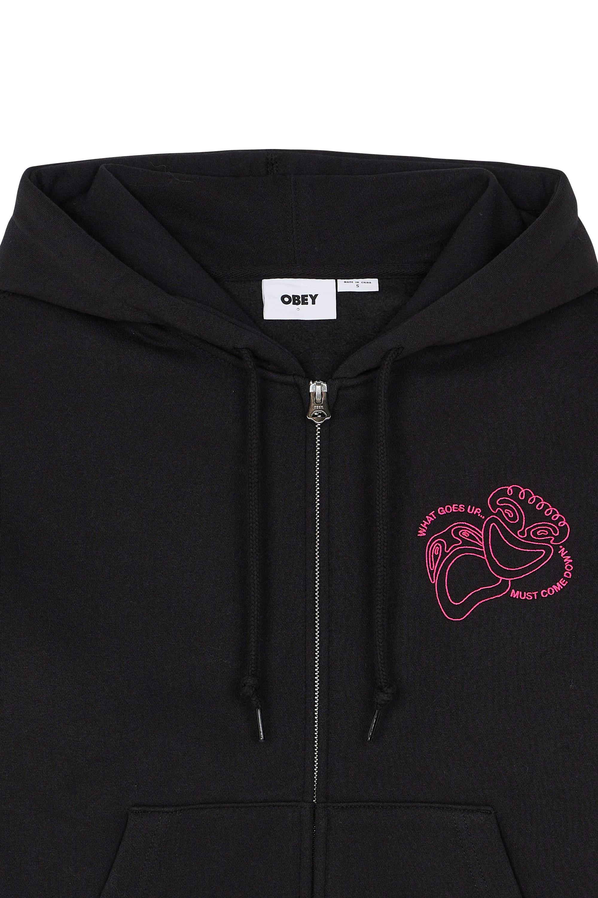 zip-up hoodie Black