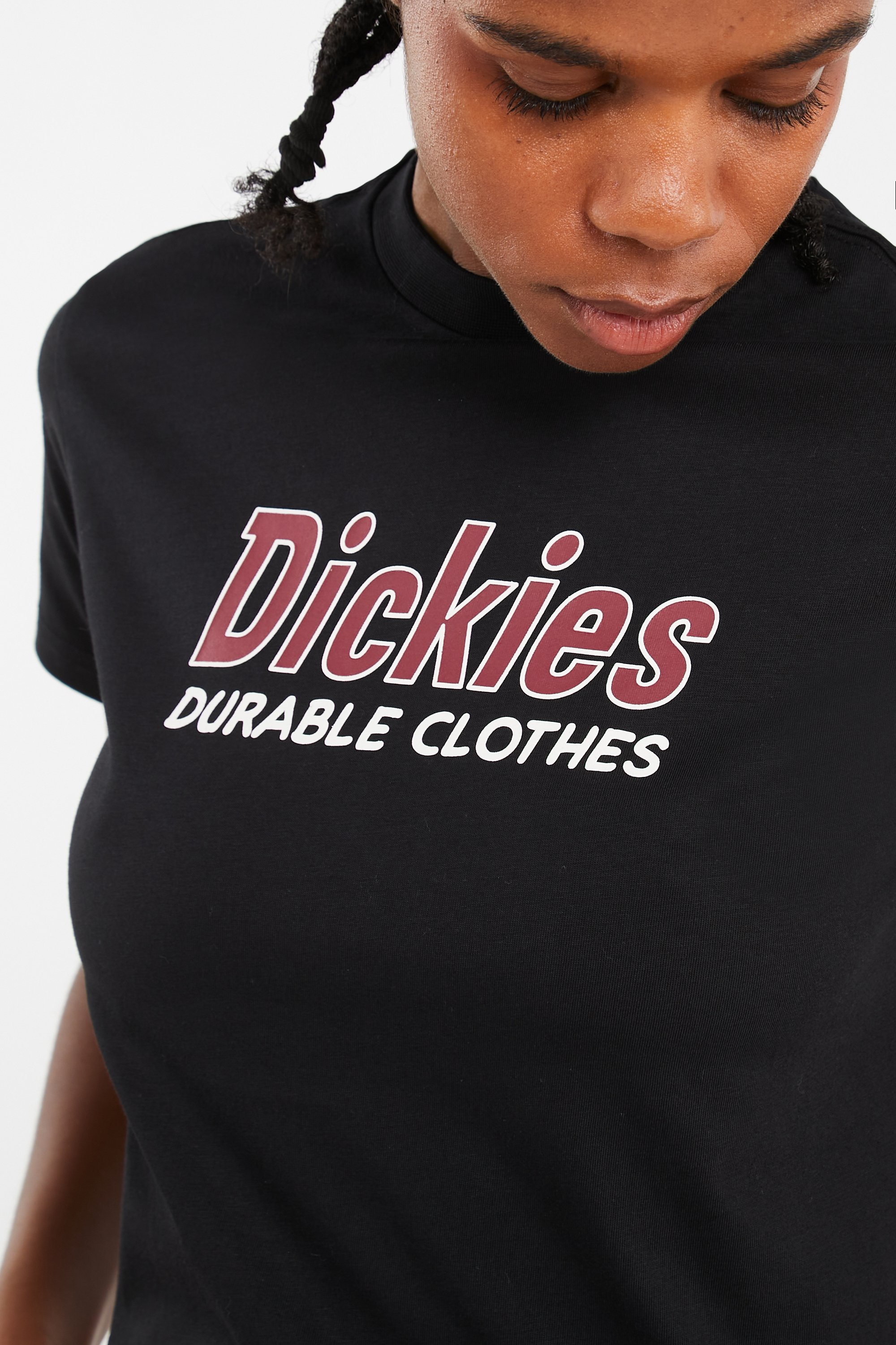 Regular-fit round-neck cotton T-shirt | Black by DICKIES Regular-fit round-neck cotton T-shirt Black