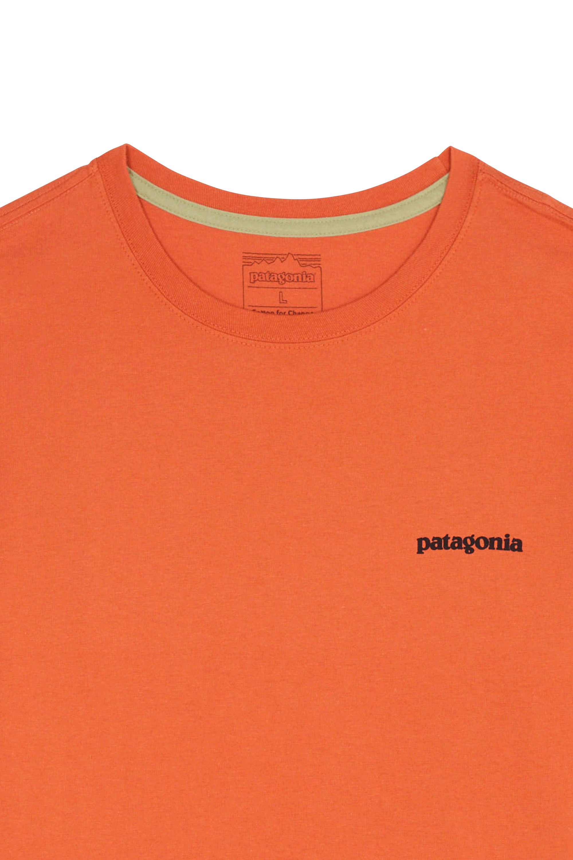 Regular-fit round-neck cotton T-shirt Orange