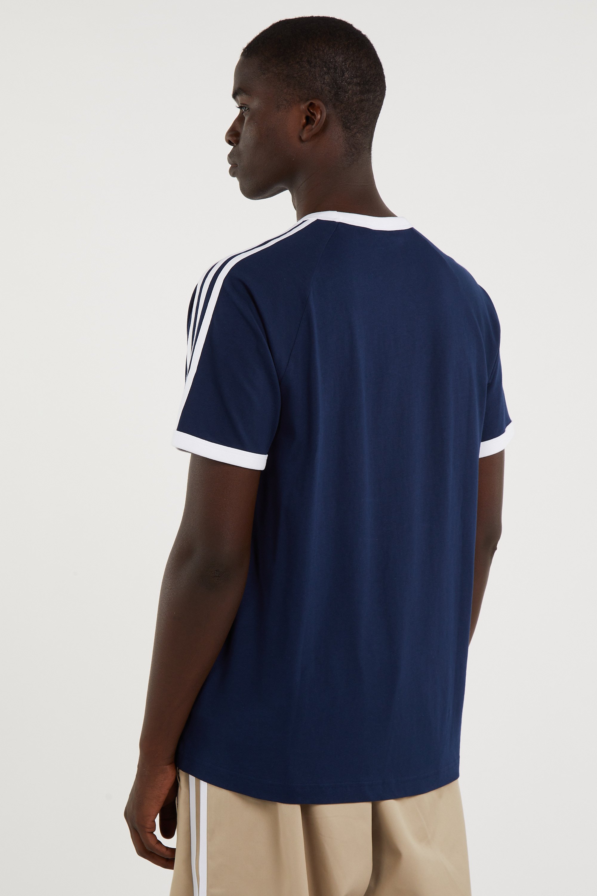 Regular-fit round-neck cotton T-shirt | Blue ADIDAS Men