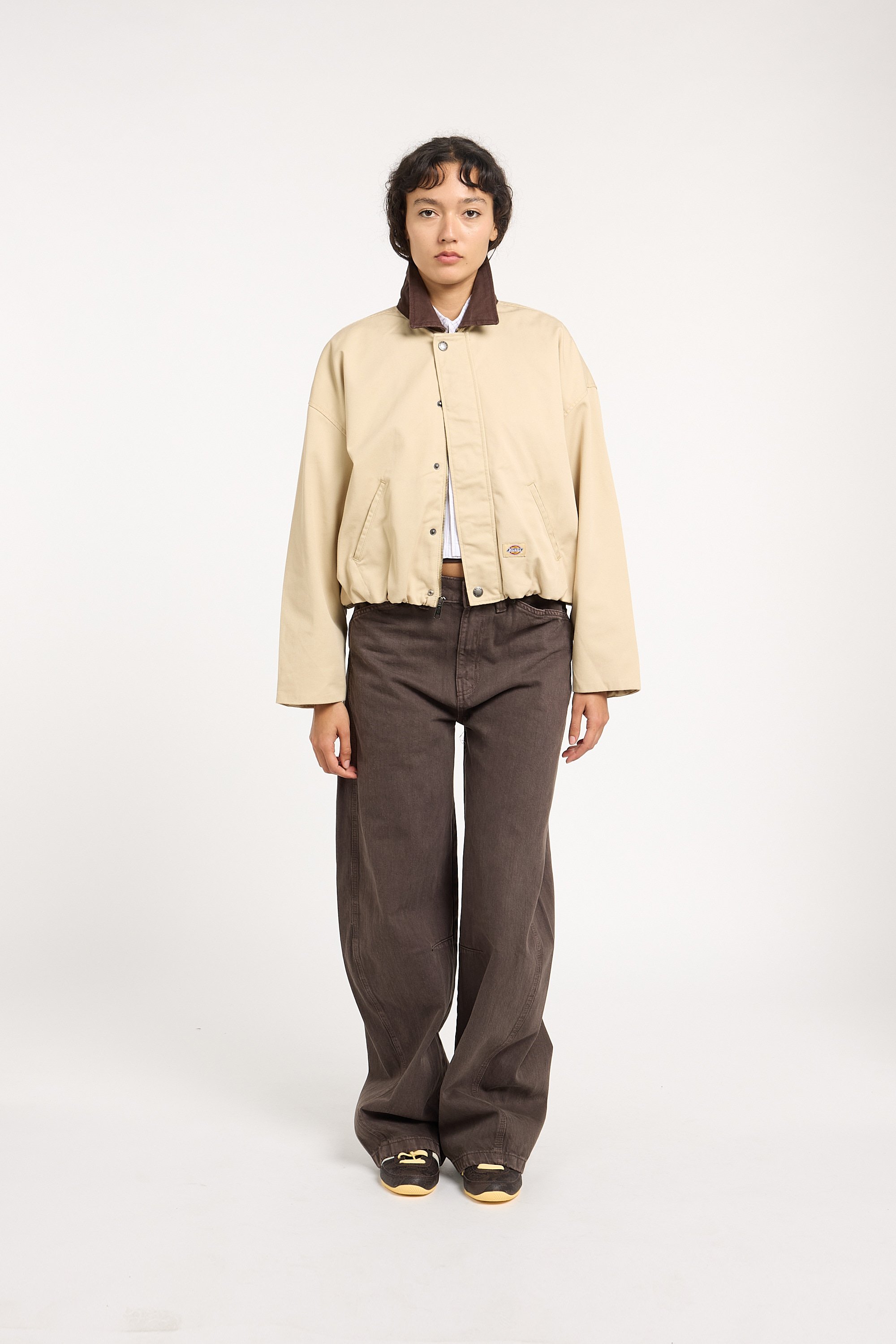 Regular-fit round-neck cotton T-shirt DICKIES Brown
