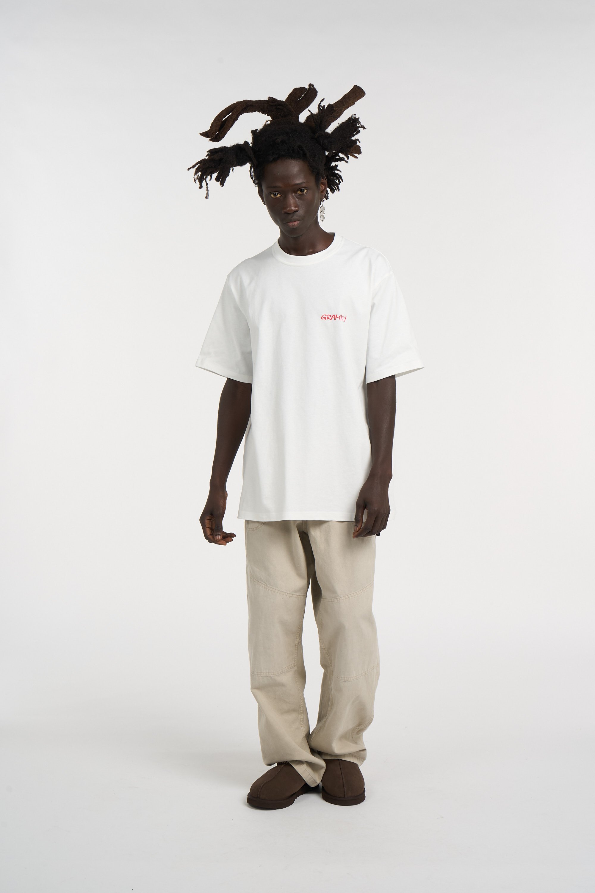 Regular-fit round-neck cotton T-shirt GRAMICCI White