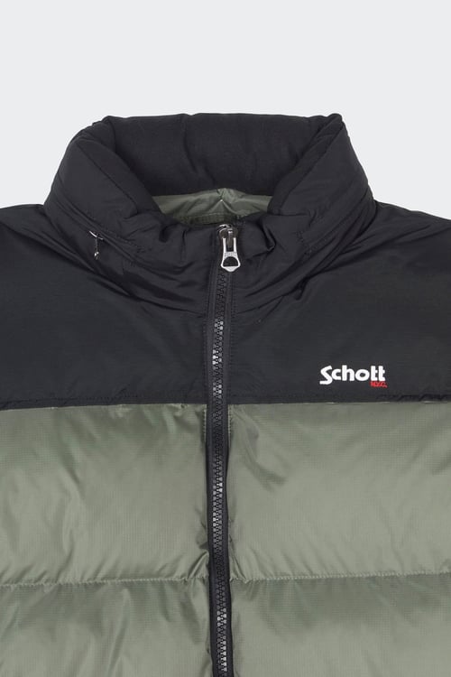 SCHOTT Puffer Jacket Green