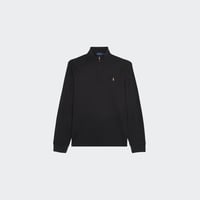 Sweatshirt Pull demi-zippé côtelé Estate Polo black