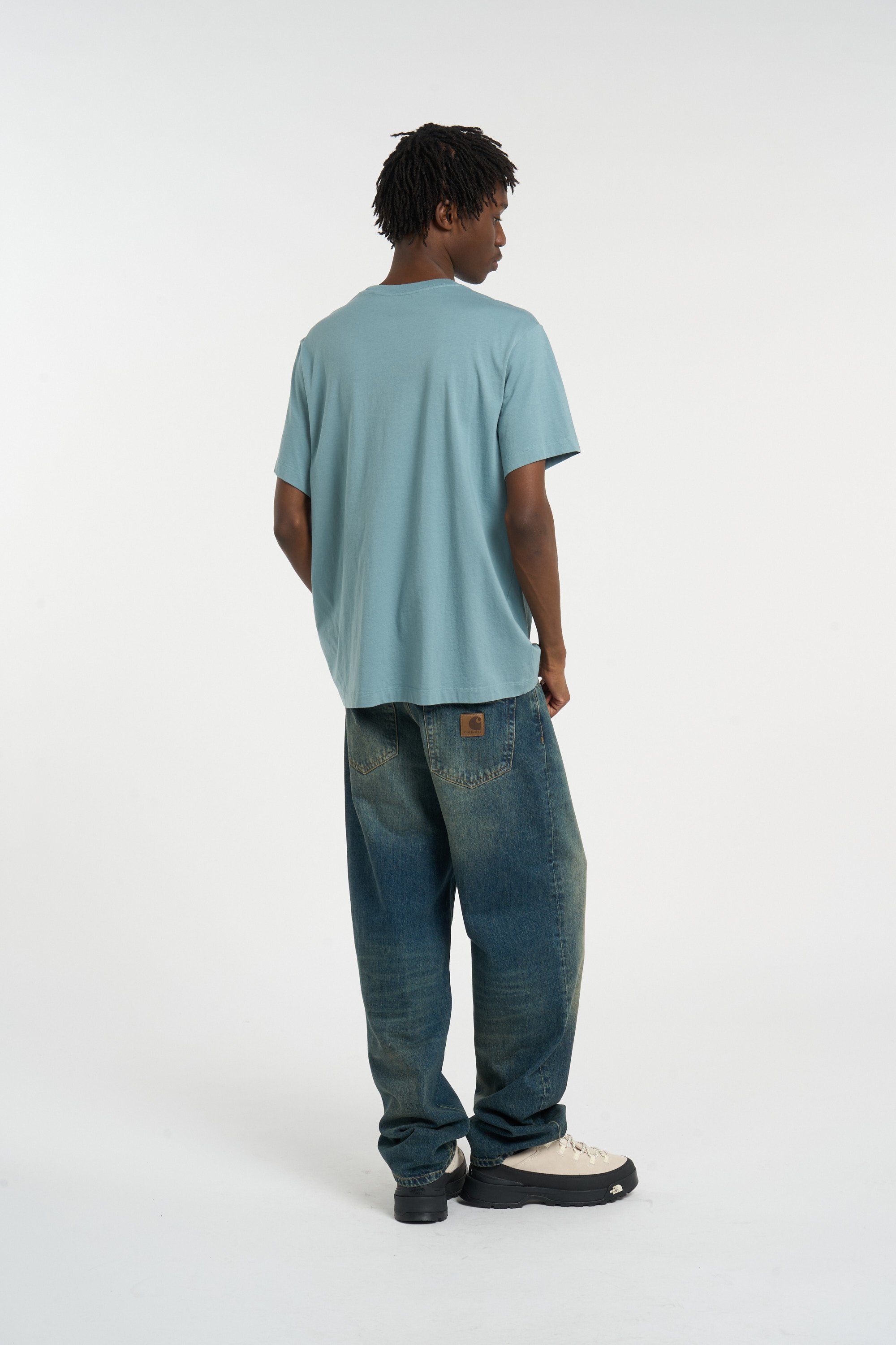 Regular-fit round-neck cotton T-shirt | Blue PATAGONIA Men