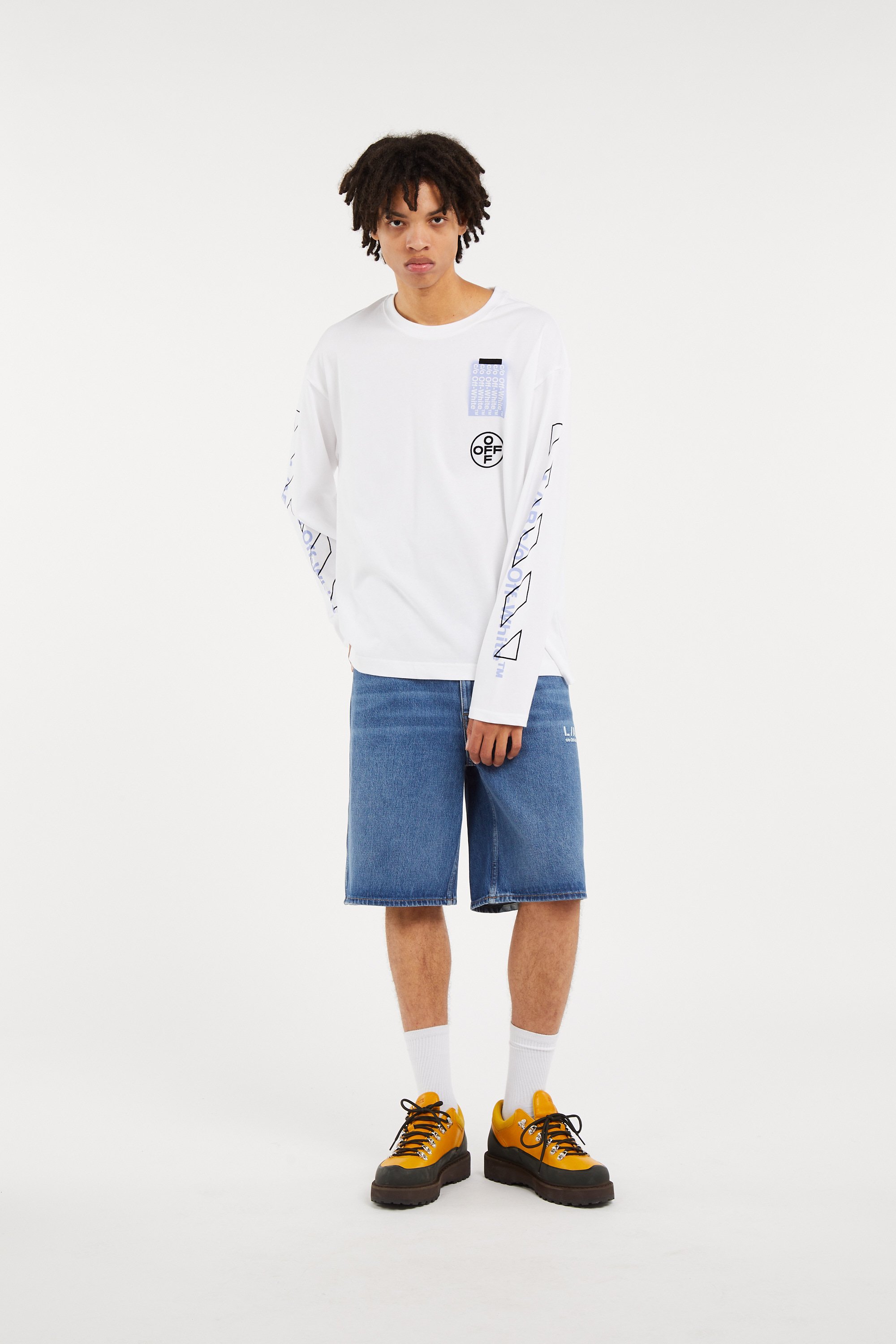 Regular-fit round-neck cotton T-shirt | White OFF WHITE LAB Men