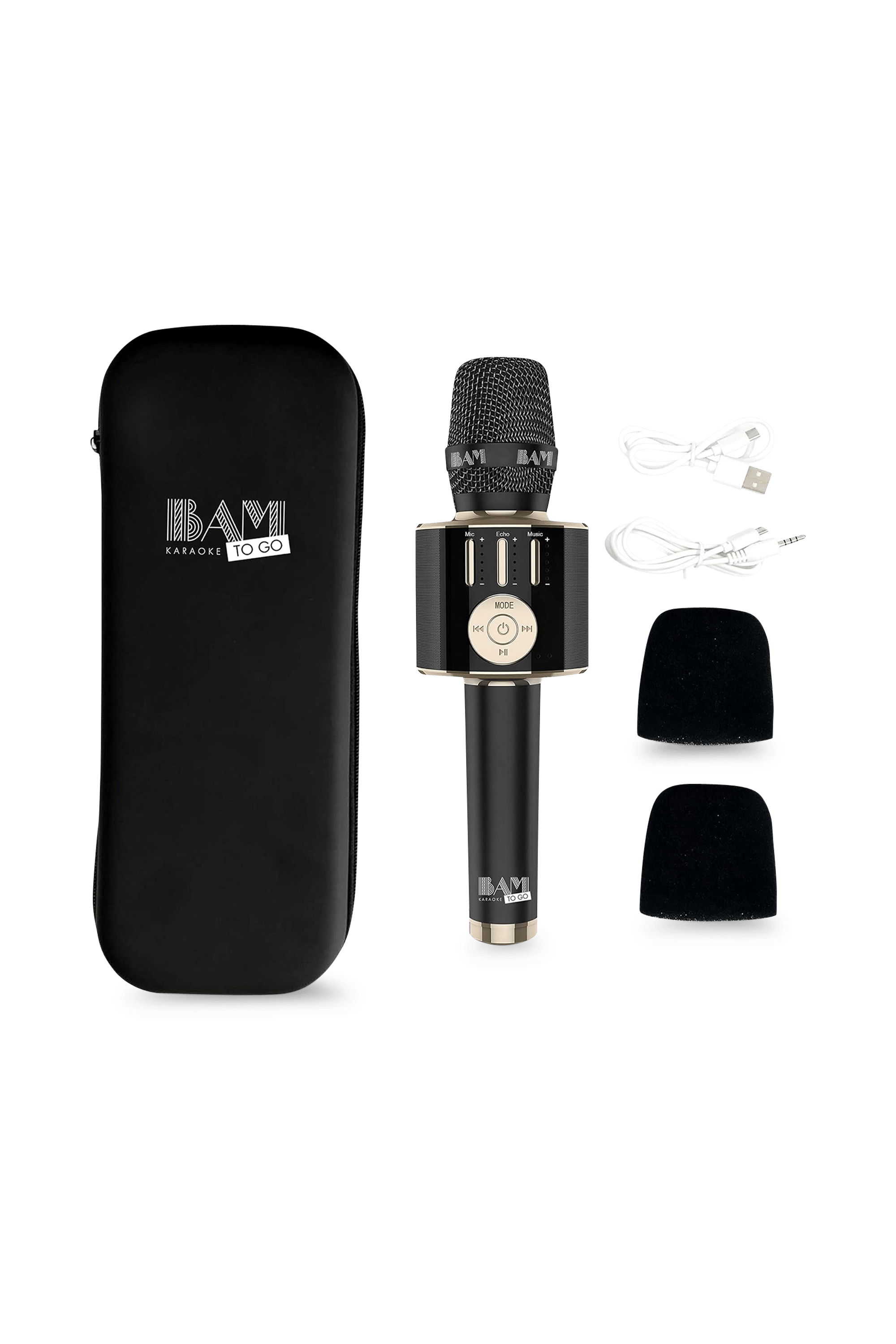 Micro karaoké BAM KARAOKE TO GO AUDIO Noir