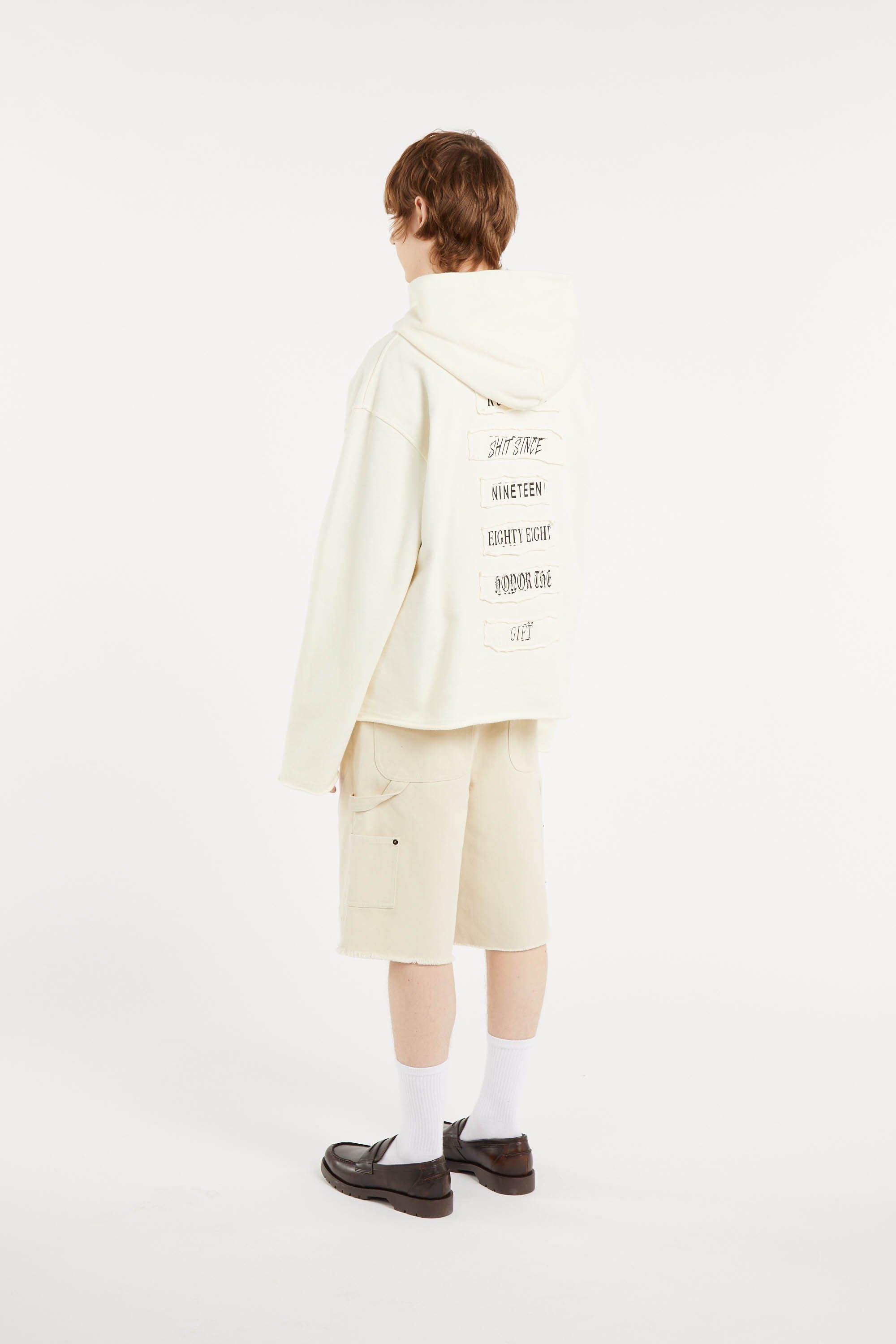 zip-up hoodie | White HONOR THE GIFT Men