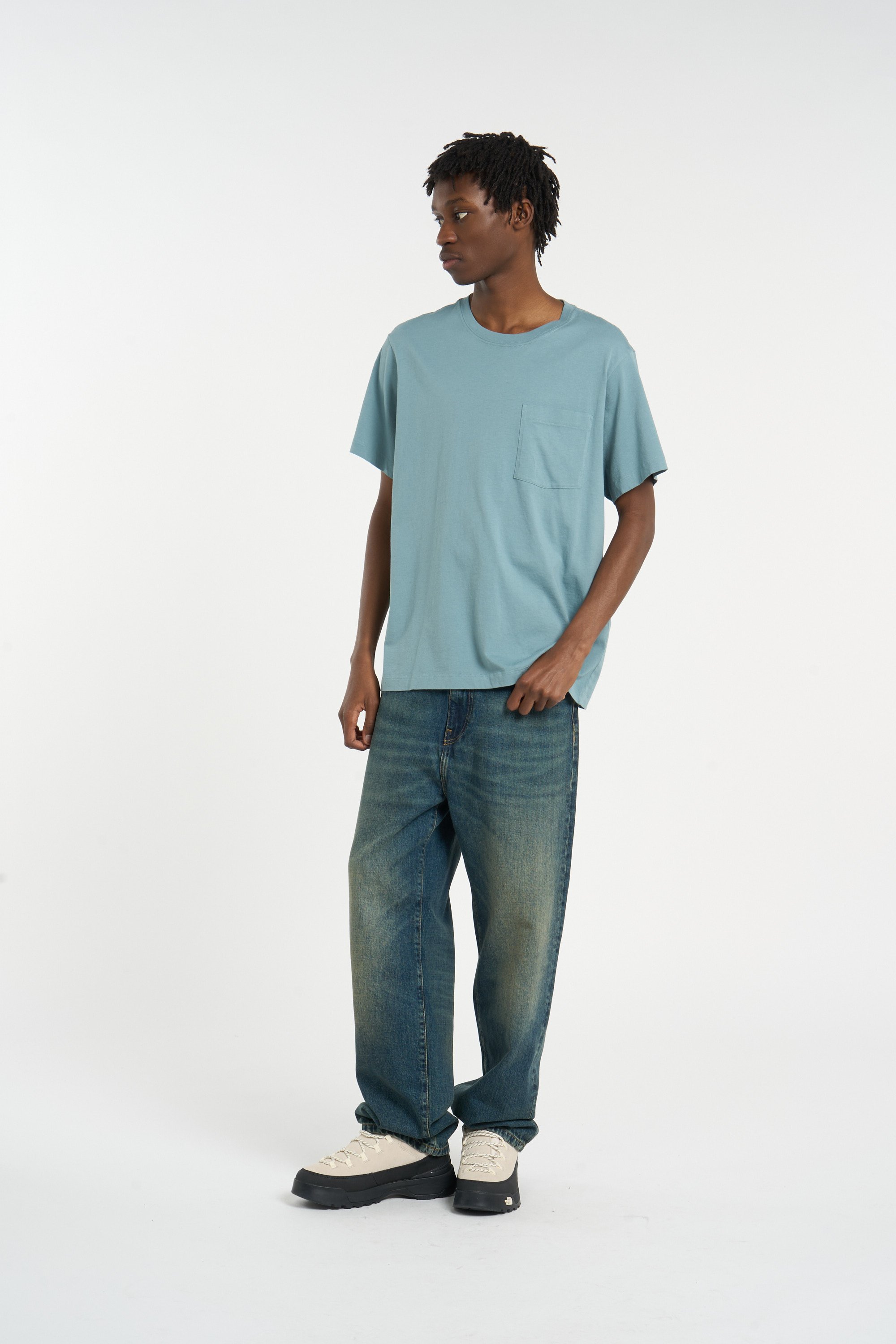 Regular-fit round-neck cotton T-shirt | Blue PATAGONIA Men