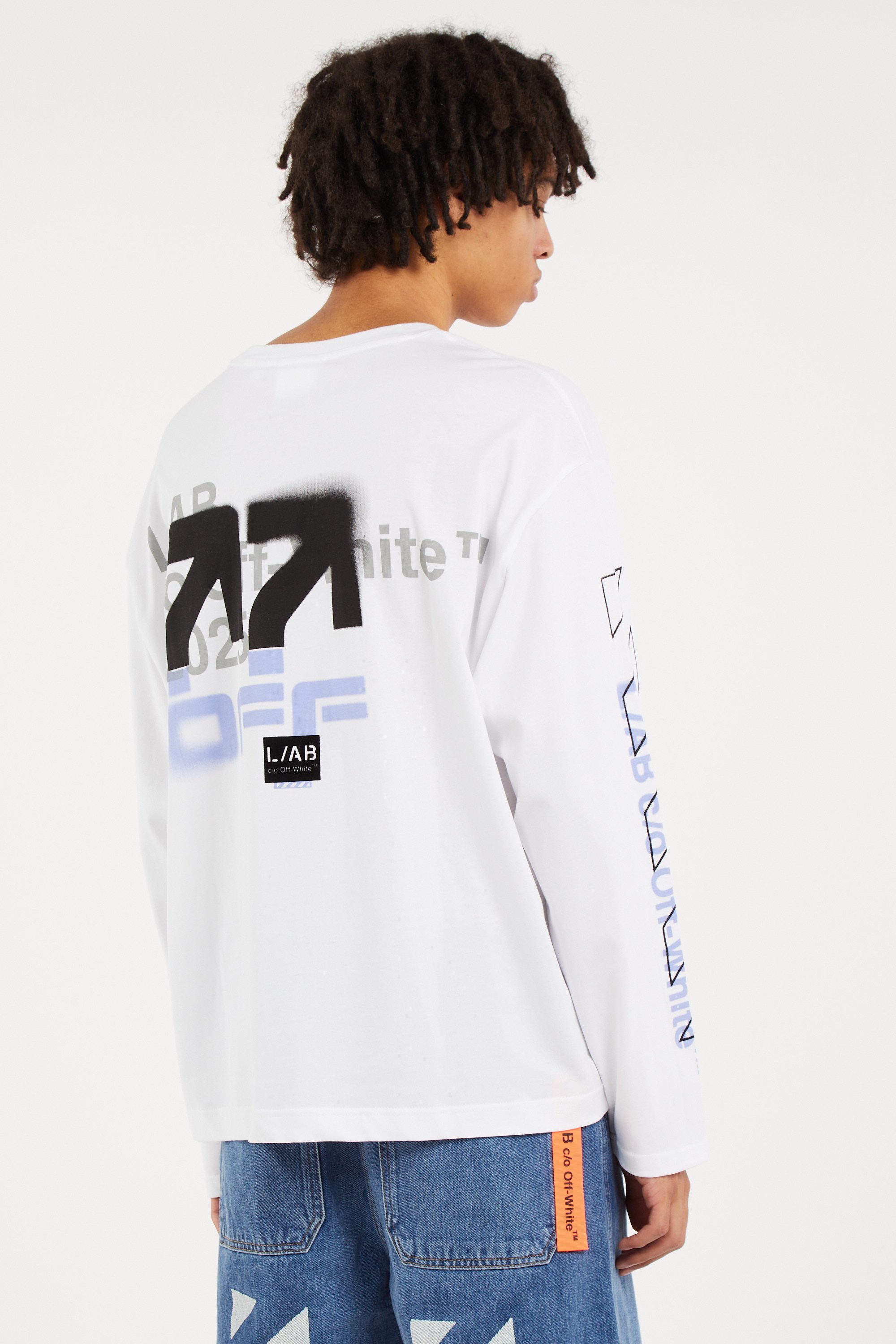 Regular-fit round-neck cotton T-shirt | White OFF WHITE LAB Men