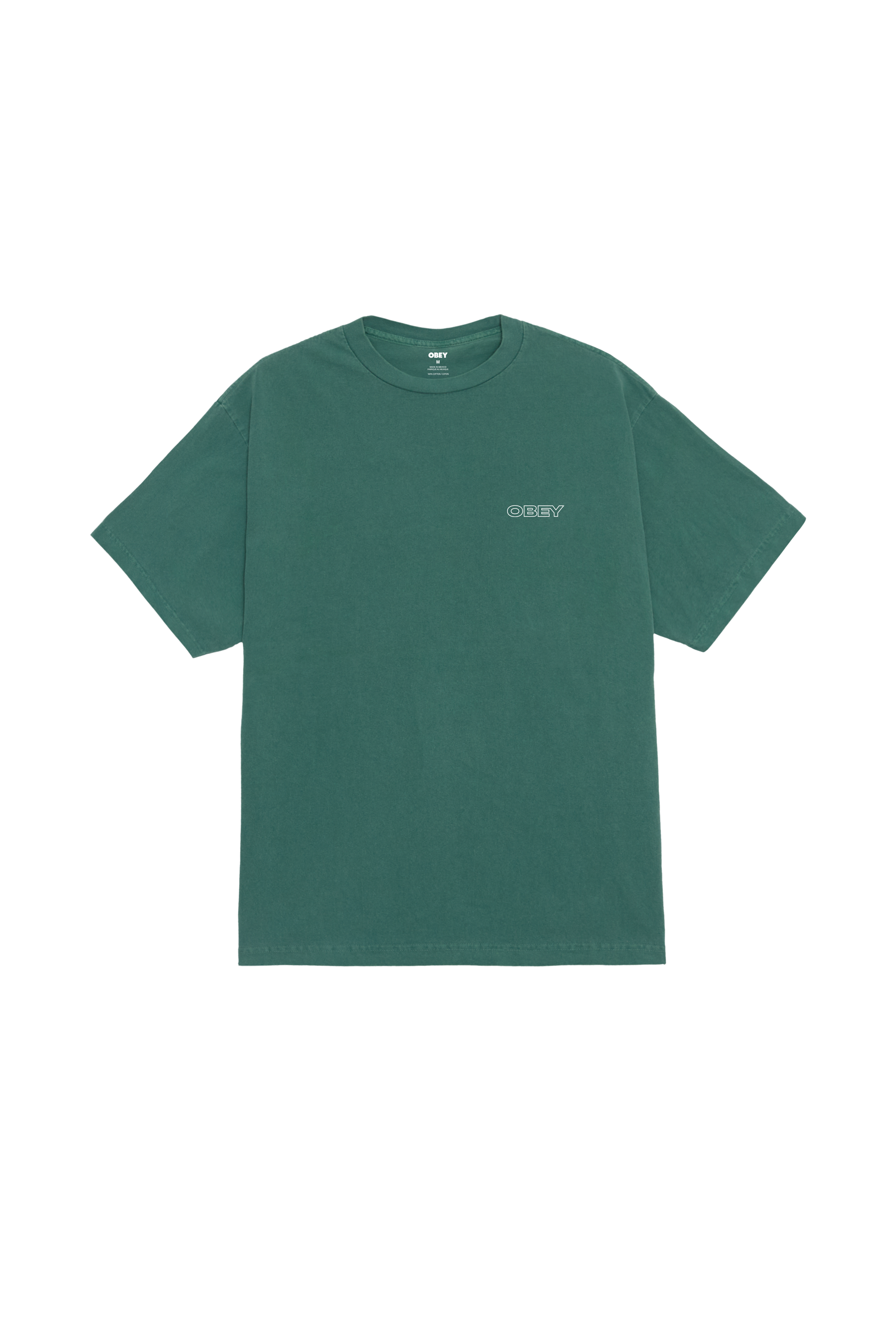 Regular-fit round-neck cotton T-shirt | Green OBEY Men