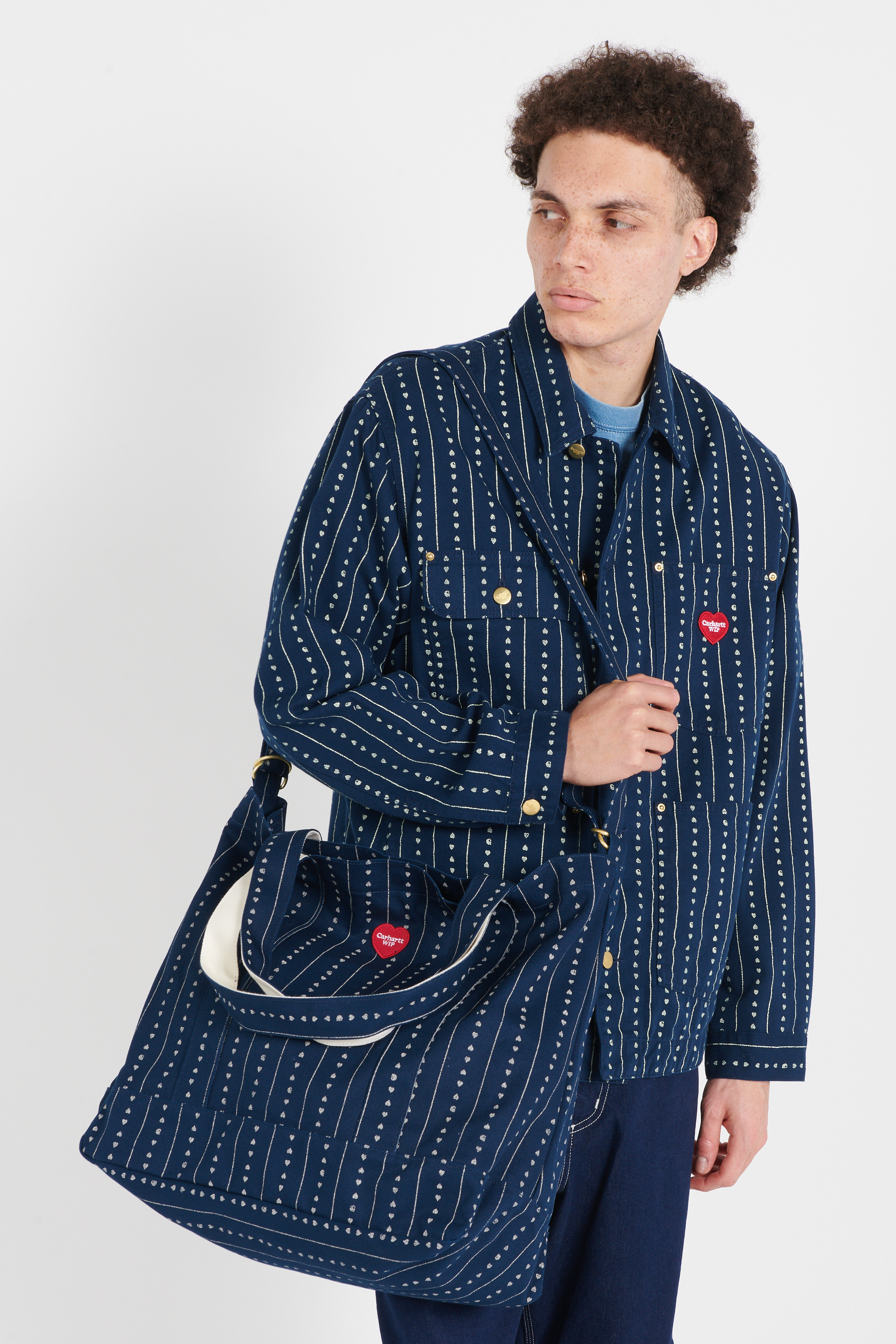 Straight checked wool-blend pants Blue