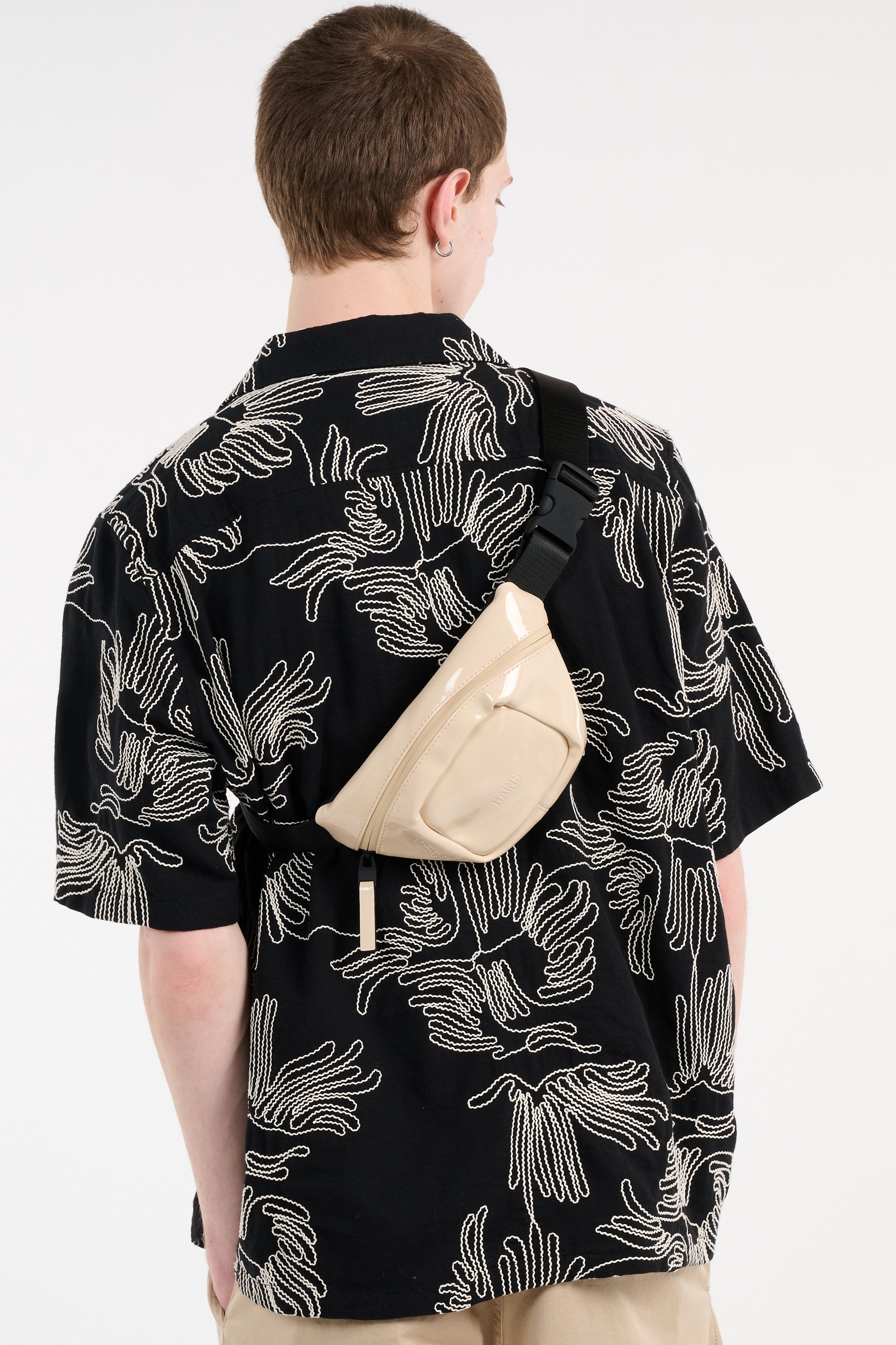 Canvas waist bag RAINS Beige