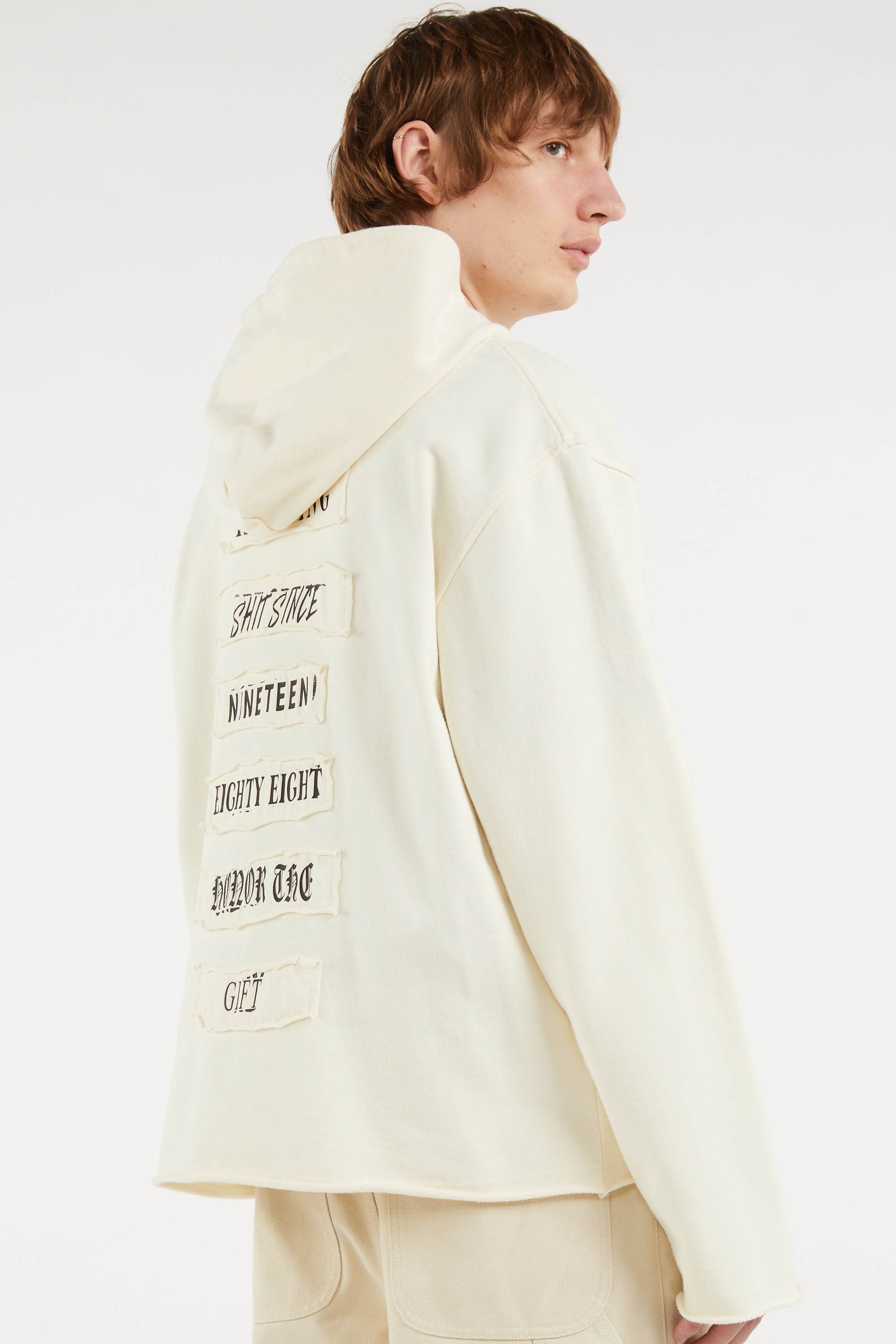 zip-up hoodie | White HONOR THE GIFT Men