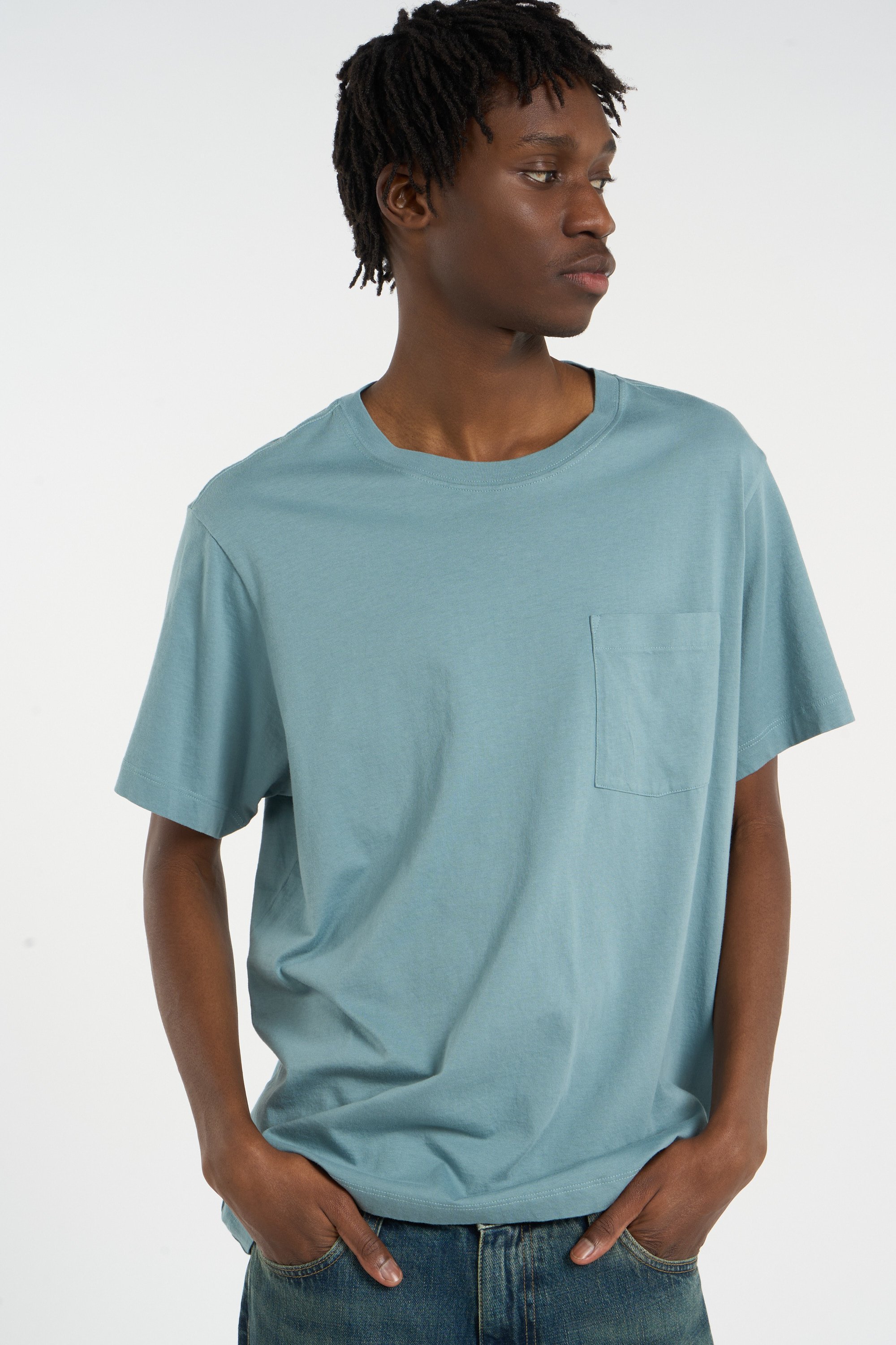 Regular-fit round-neck cotton T-shirt | Blue PATAGONIA Men
