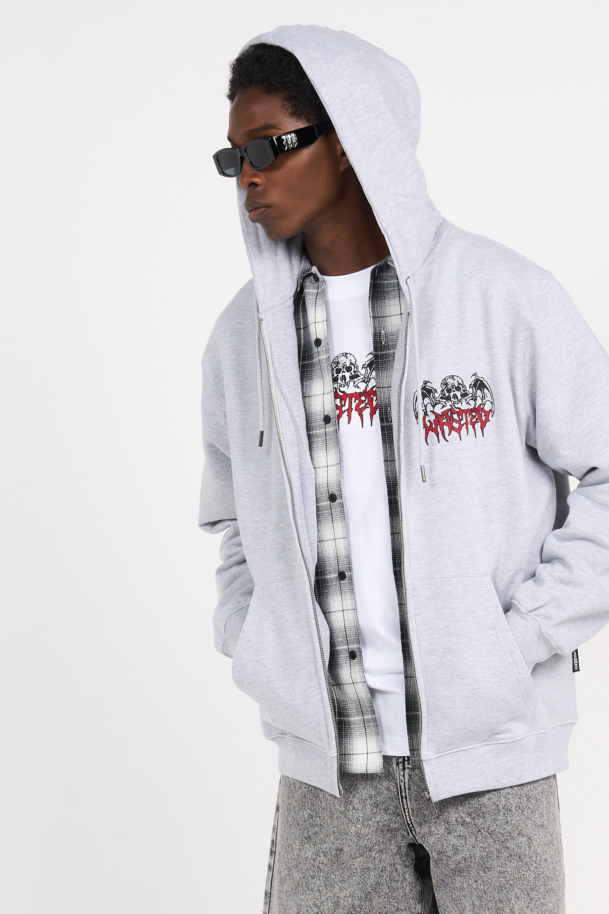 Hoodie zippé  Gris