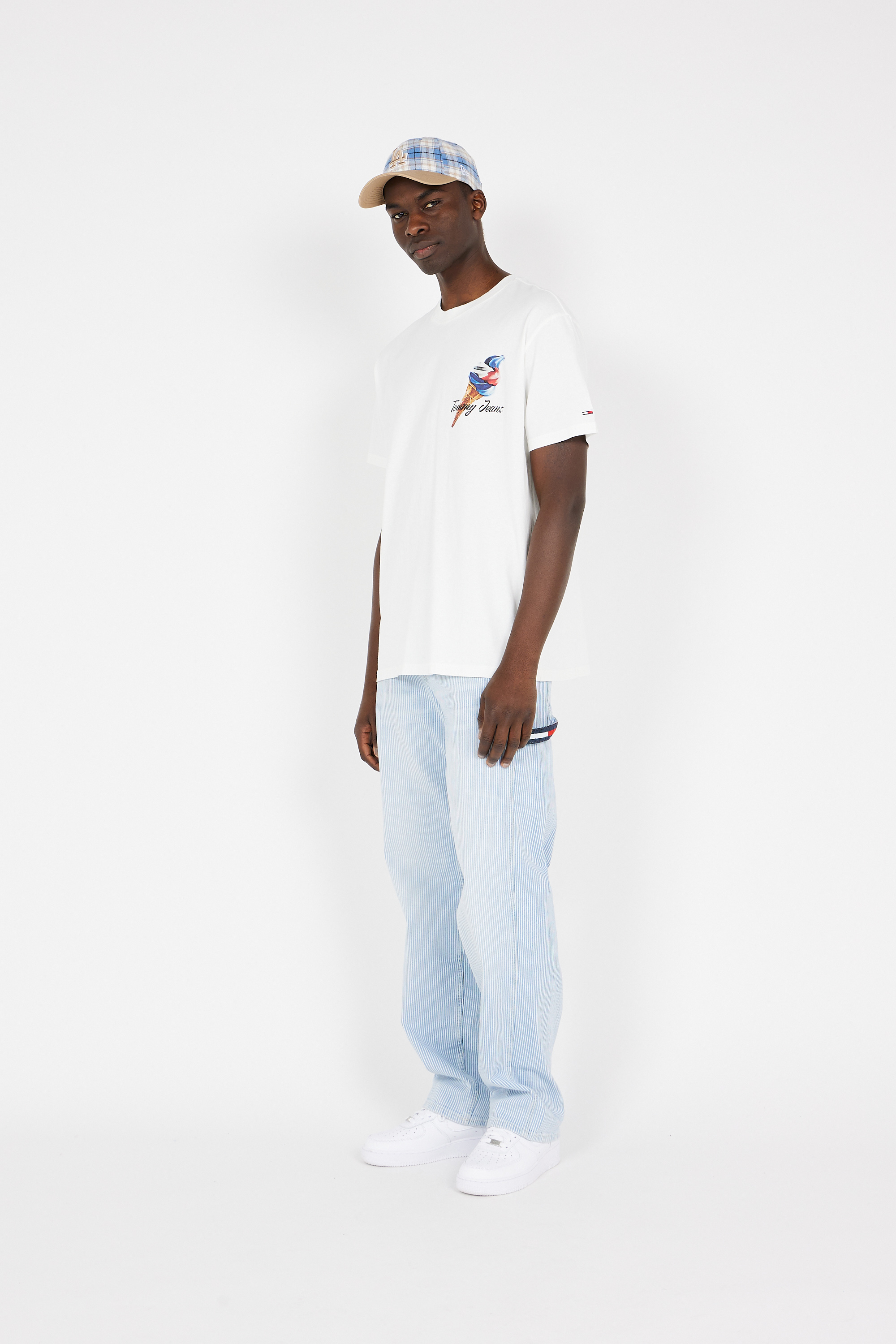 Regular-fit round-neck cotton T-shirt White