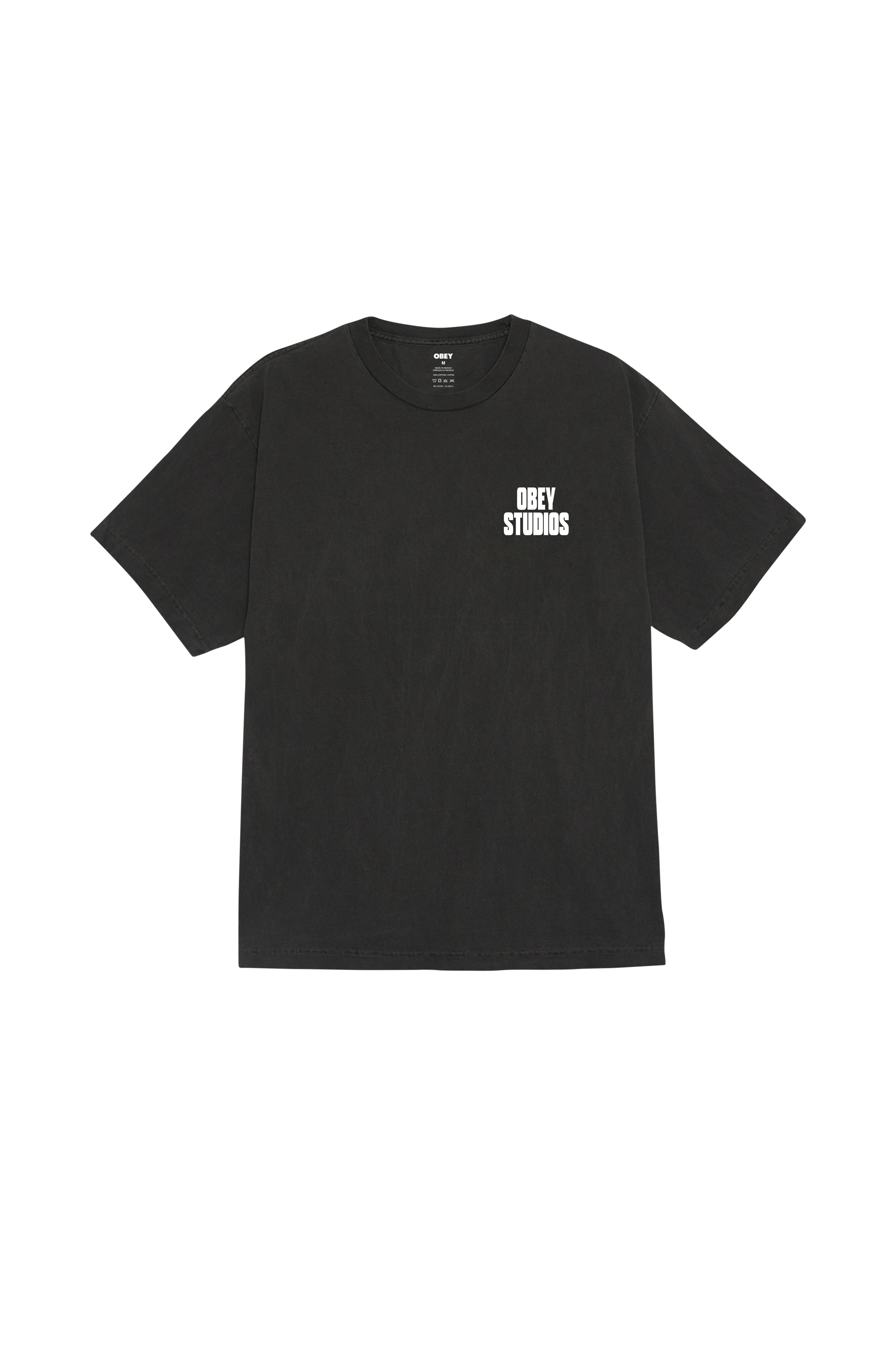Regular-fit round-neck cotton T-shirt | Black OBEY Men