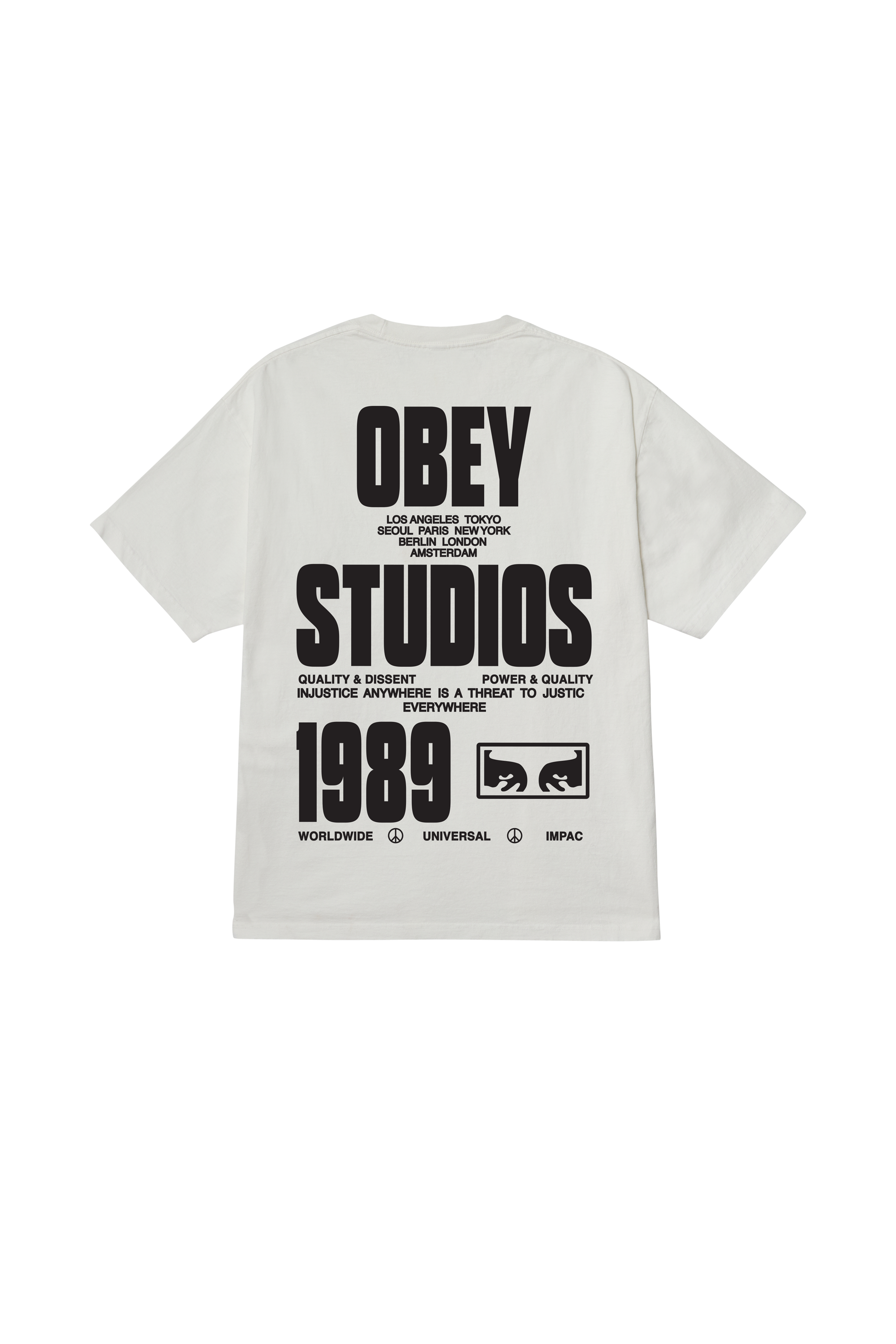 Regular-fit round-neck cotton T-shirt  Pigment vintage white