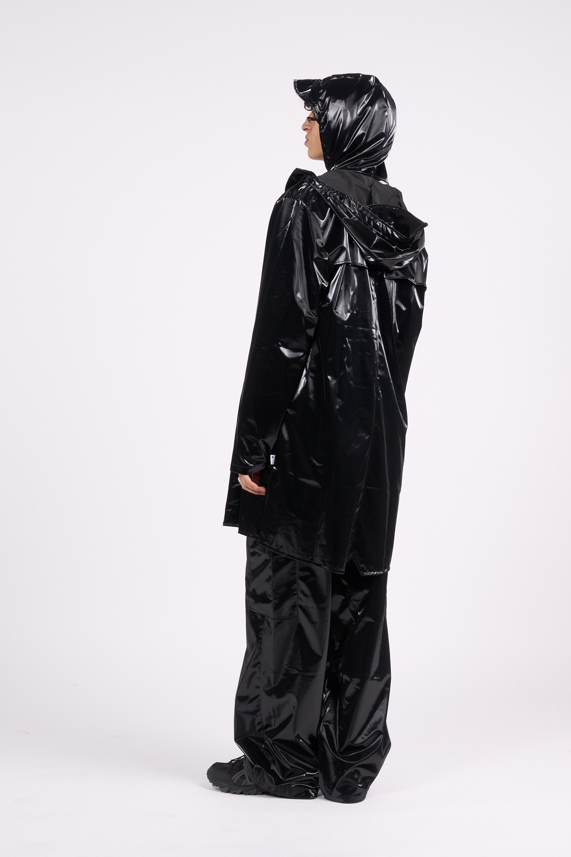 Waterproof hooded windbreaker coat | Black by RAINS Waterproof hooded windbreaker coat Black