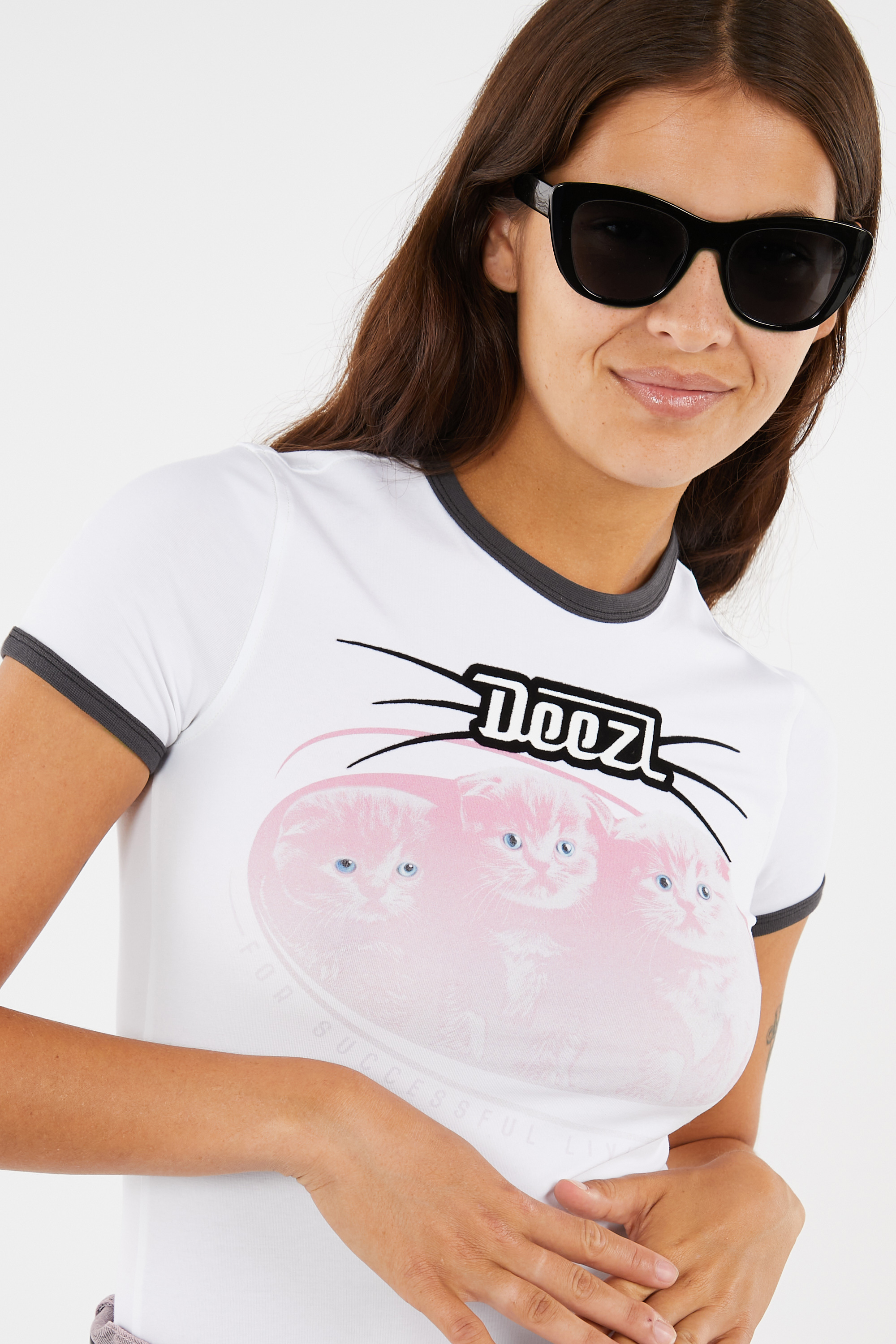 Regular-fit round-neck cotton T-shirt White