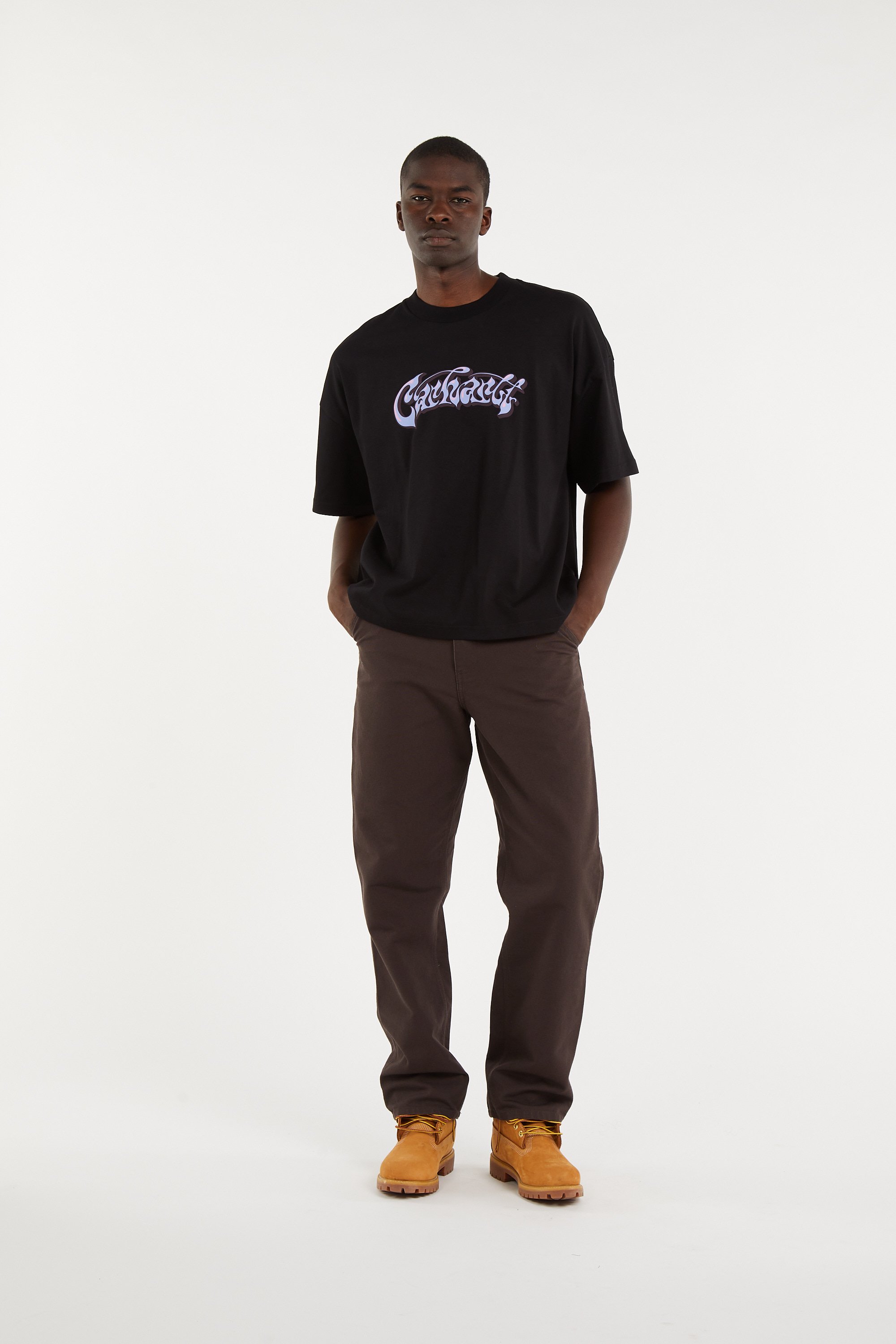 Regular-fit round-neck cotton T-shirt CARHARTT WIP Black
