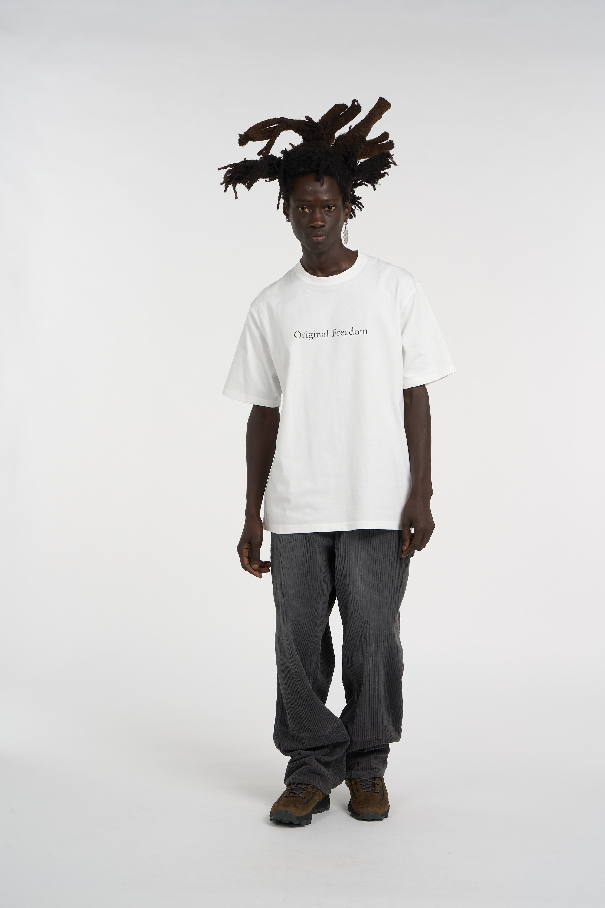 Regular-fit round-neck cotton T-shirt | White GRAMICCI Men