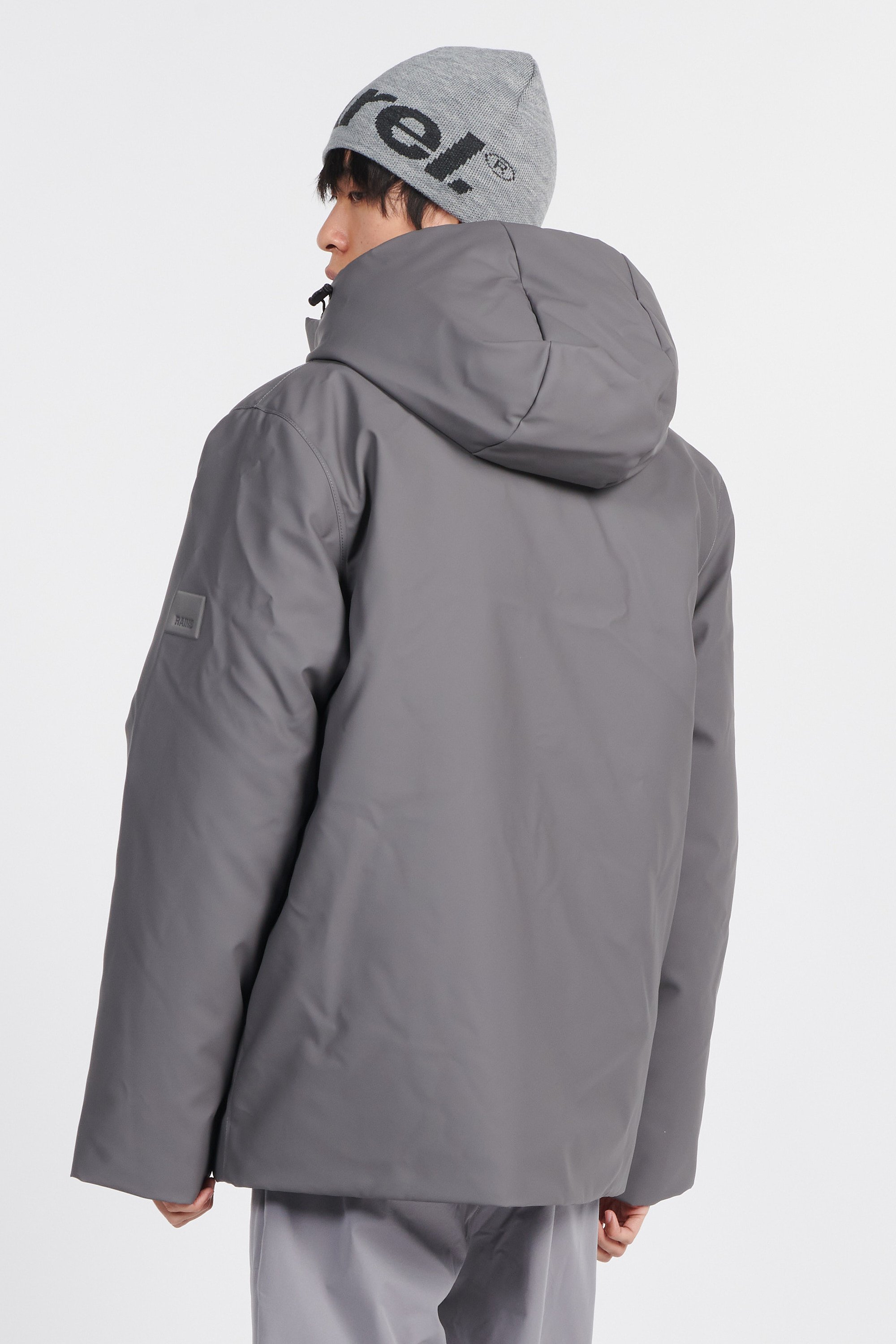 Lightweight quilted padded jacket with high neck | Grey by RAINS Lightweight quilted padded jacket with high neck Grey