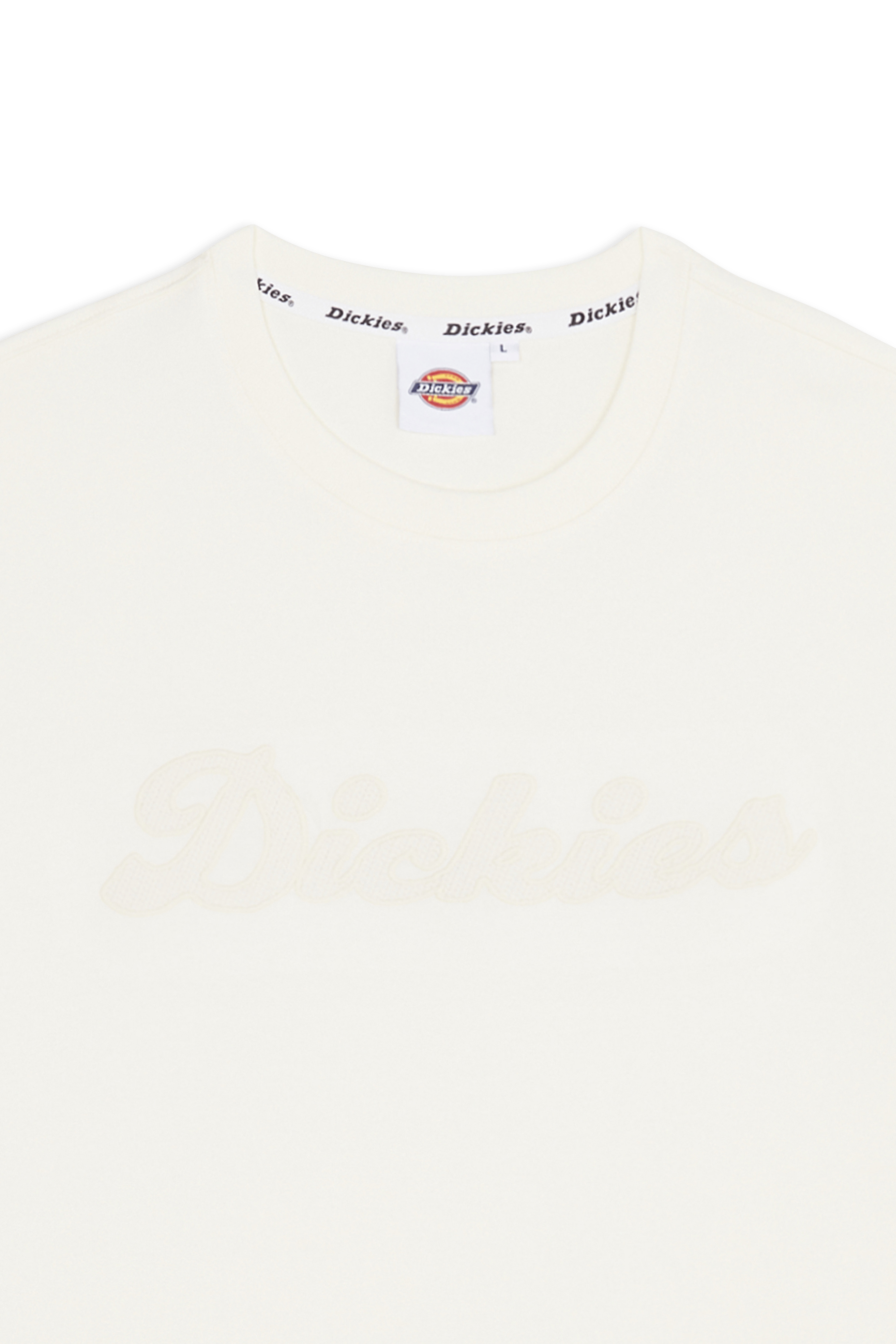 Regular-fit round-neck cotton T-shirt Beige