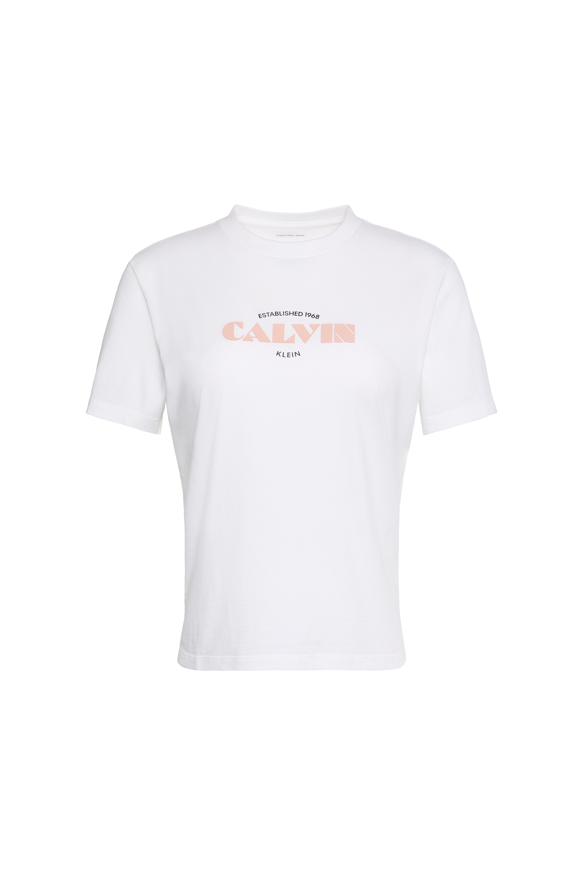 Regular-fit round-neck cotton T-shirt CLASSIC RESORT CA Bright white