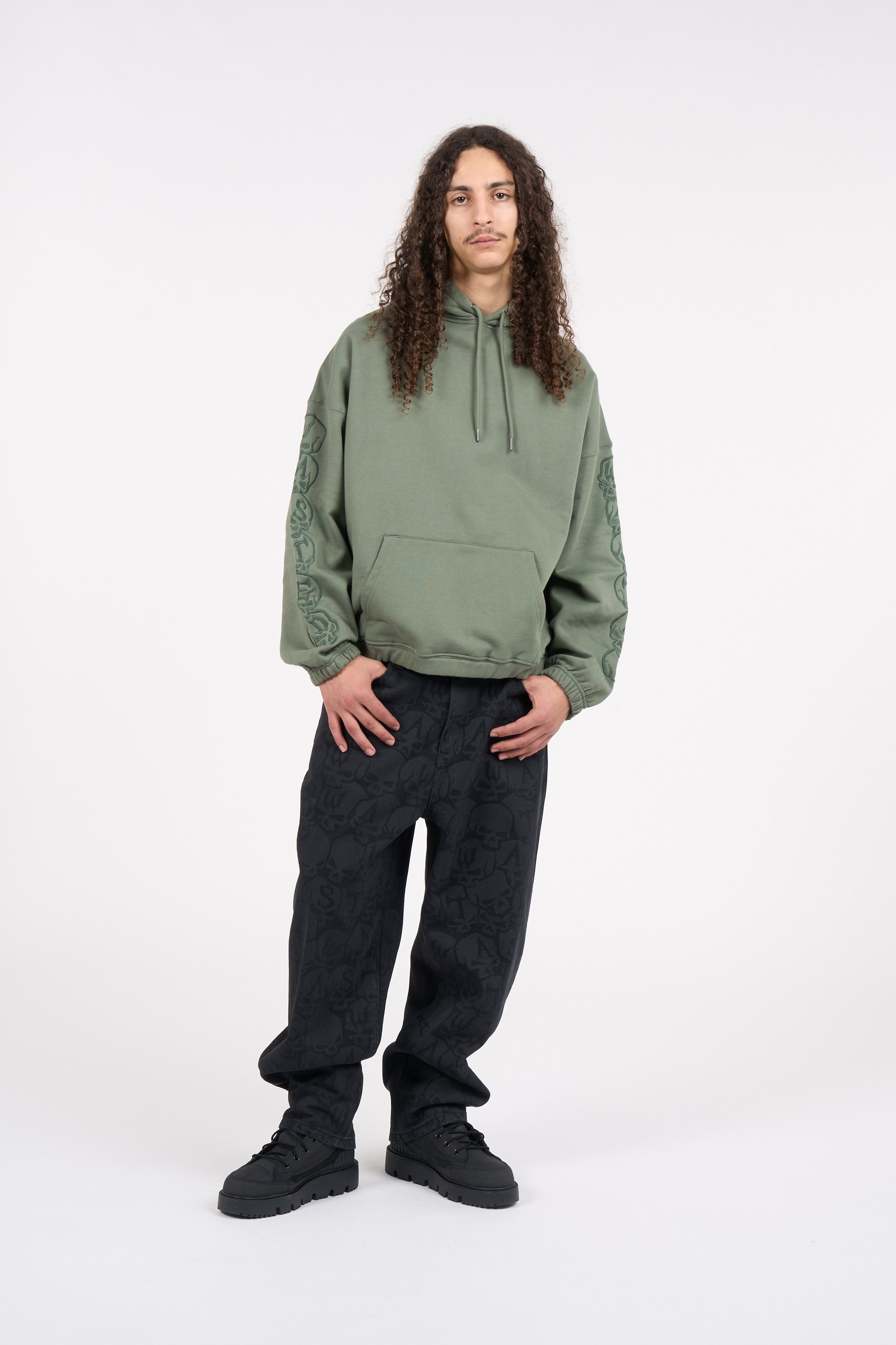 Hoodie WASTED Vert